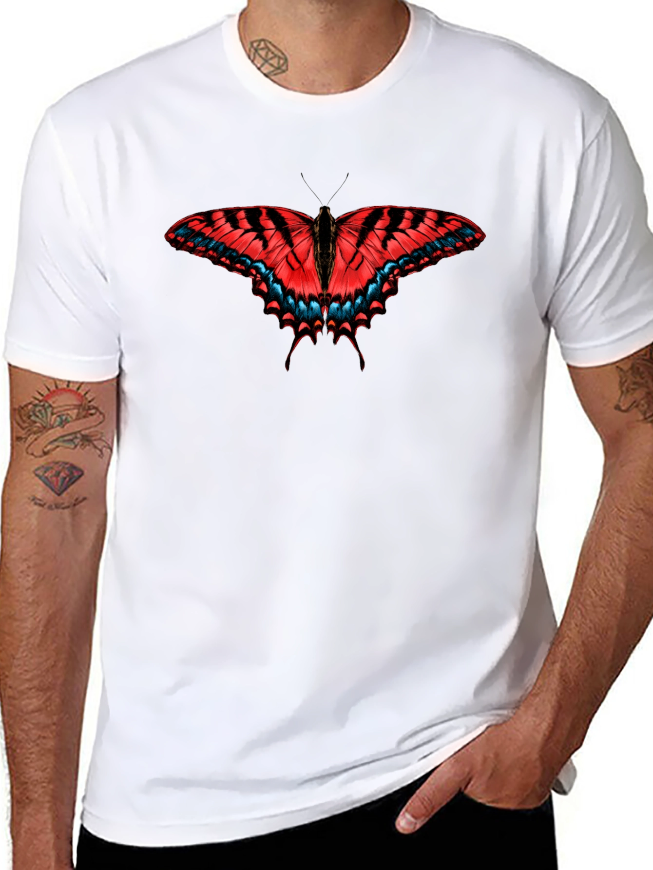 Butterfly Graphic Black T-Shirt