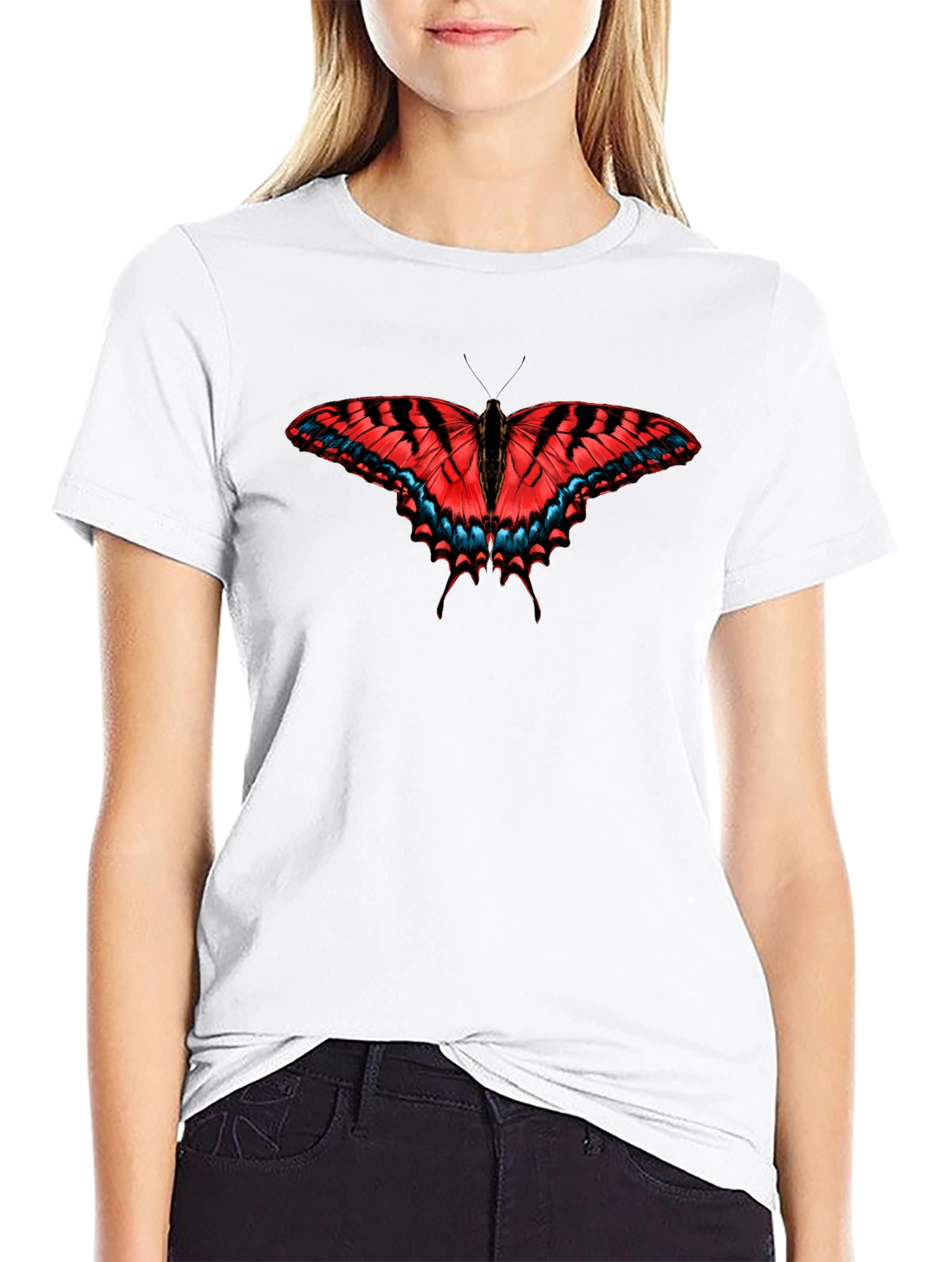 Butterfly Graphic Black T-Shirt