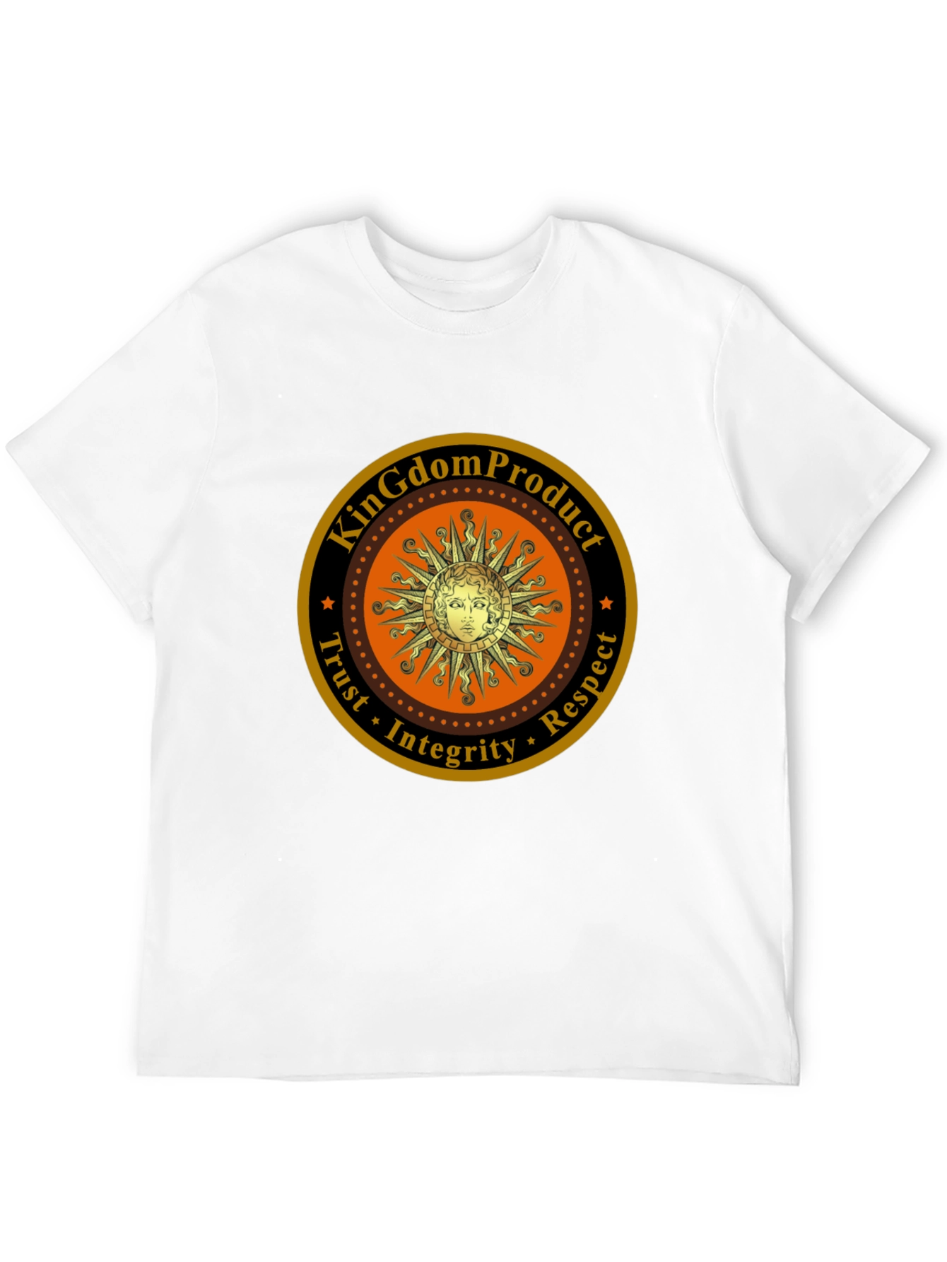 Kingdom Product Black T-Shirt with Sun Logo