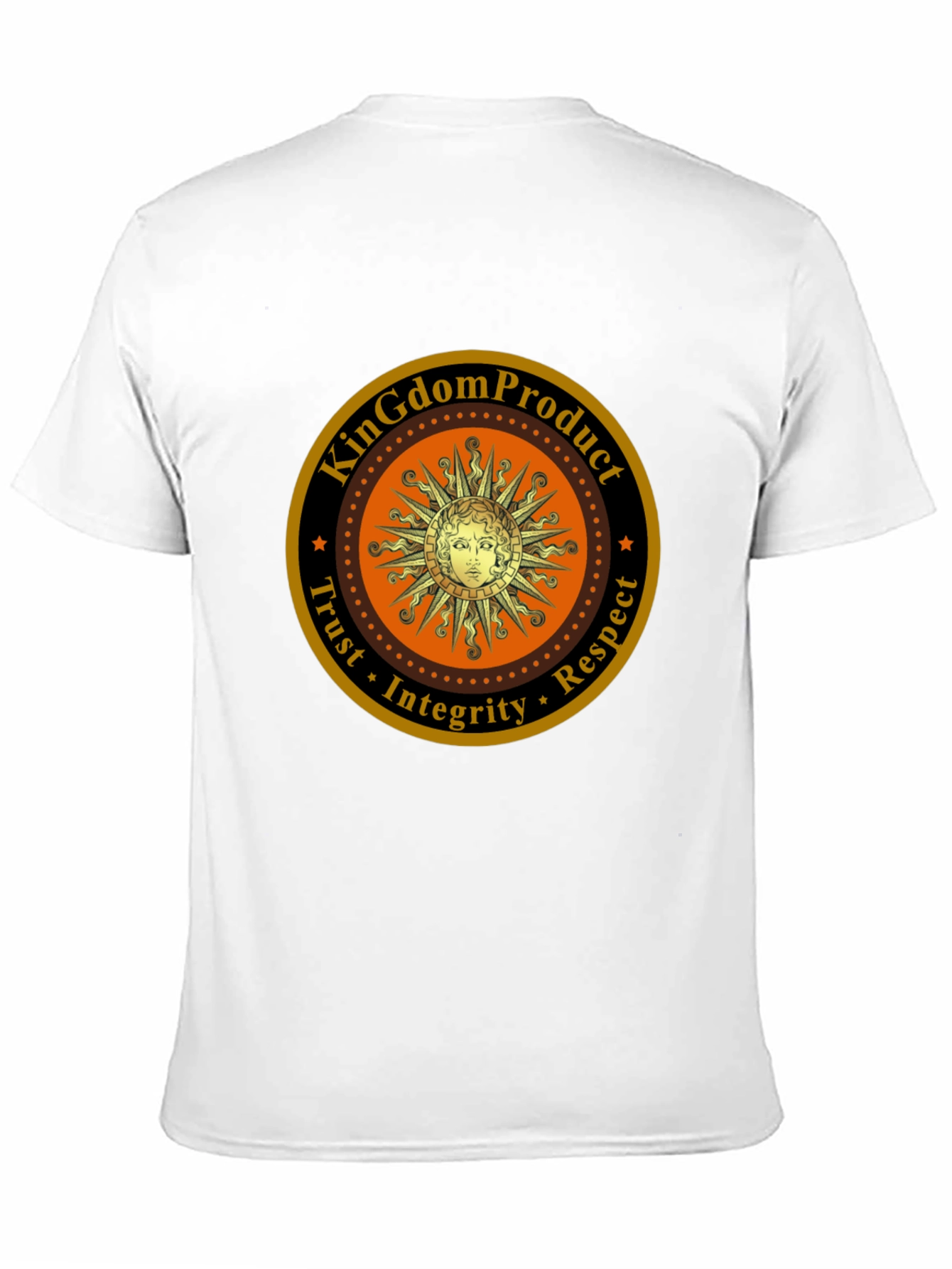 Kingdom Product Black T-Shirt with Sun Logo