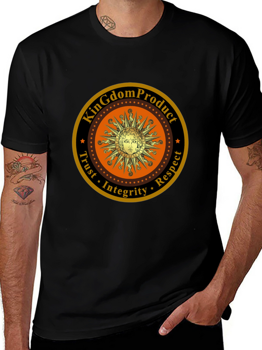 Kingdom Product Black T-Shirt with Sun Logo