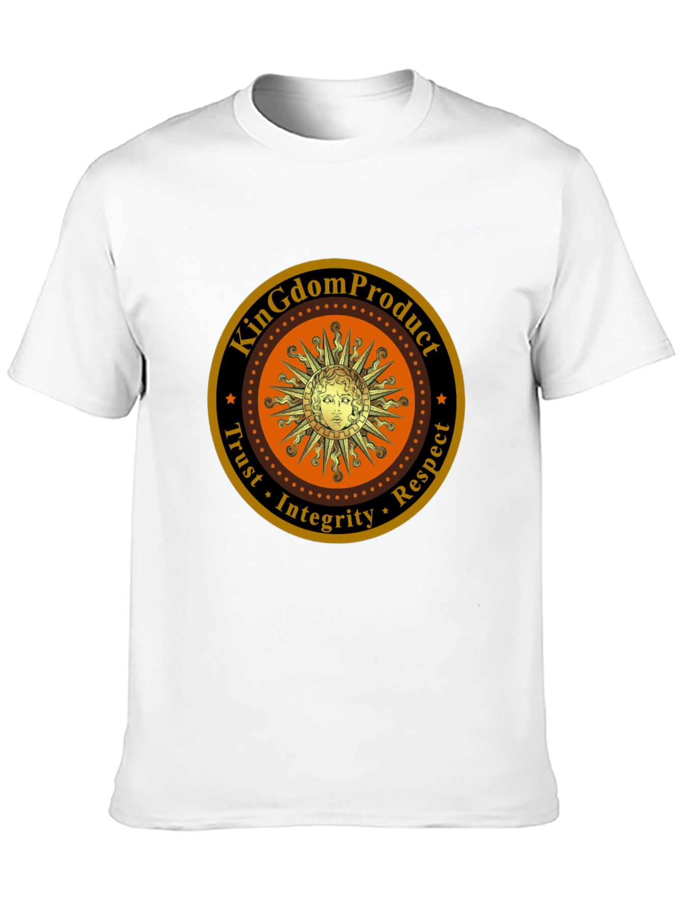 Kingdom Product Black T-Shirt with Sun Logo