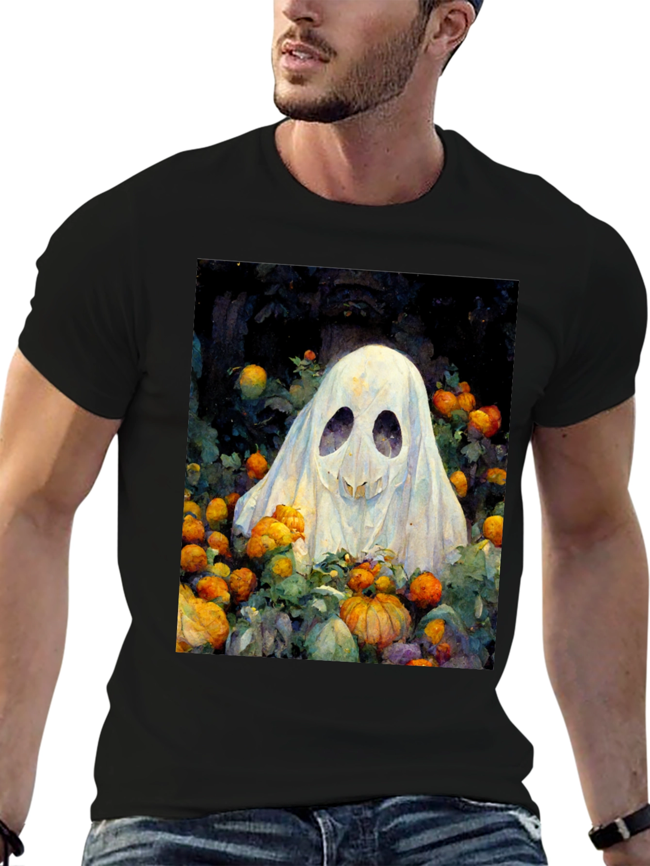 Ghostly Pumpkin Patch Graphic Tee