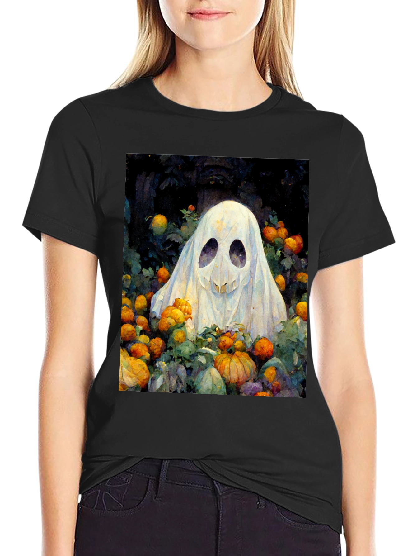 Ghostly Pumpkin Patch Graphic Tee