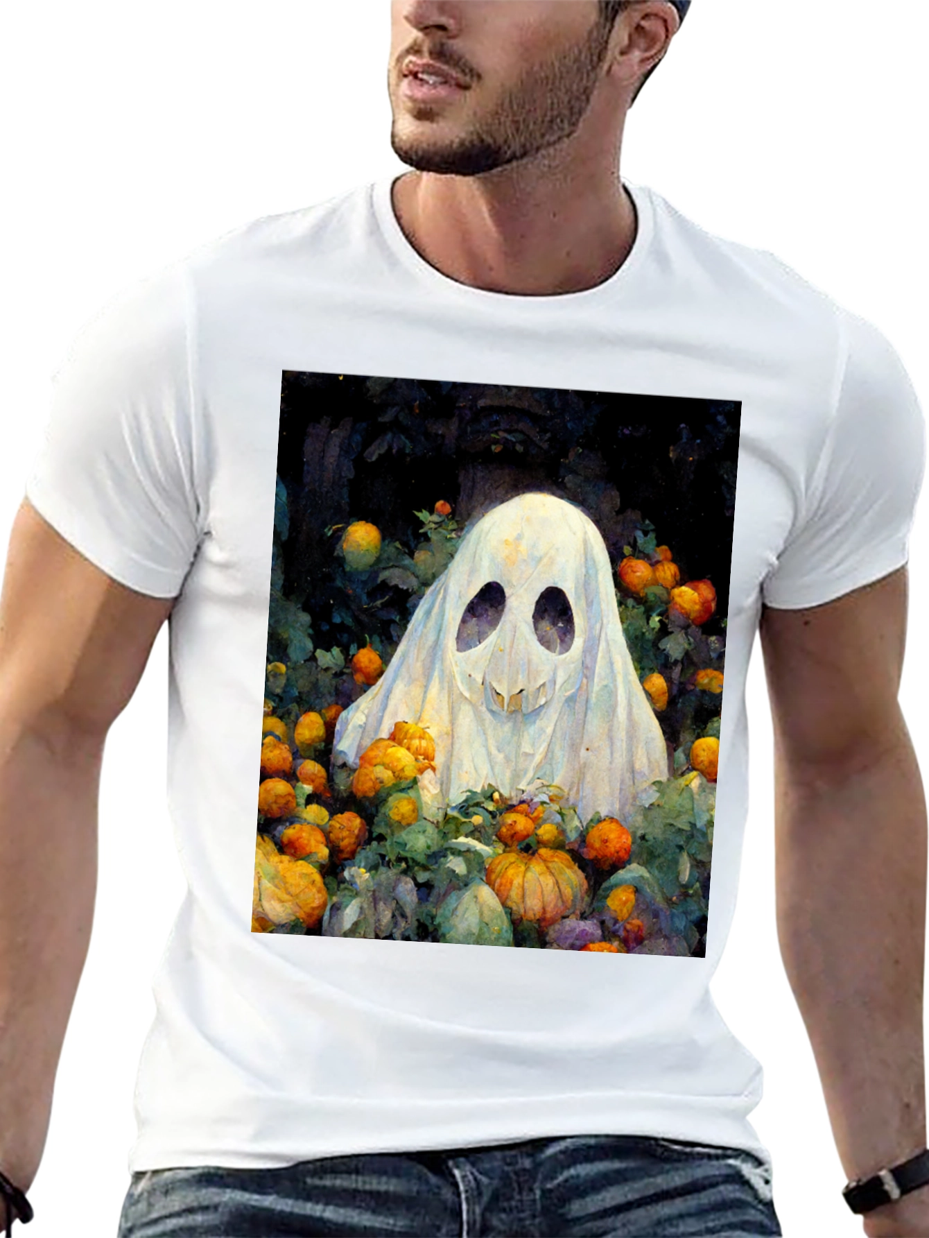 Ghostly Pumpkin Patch Graphic Tee