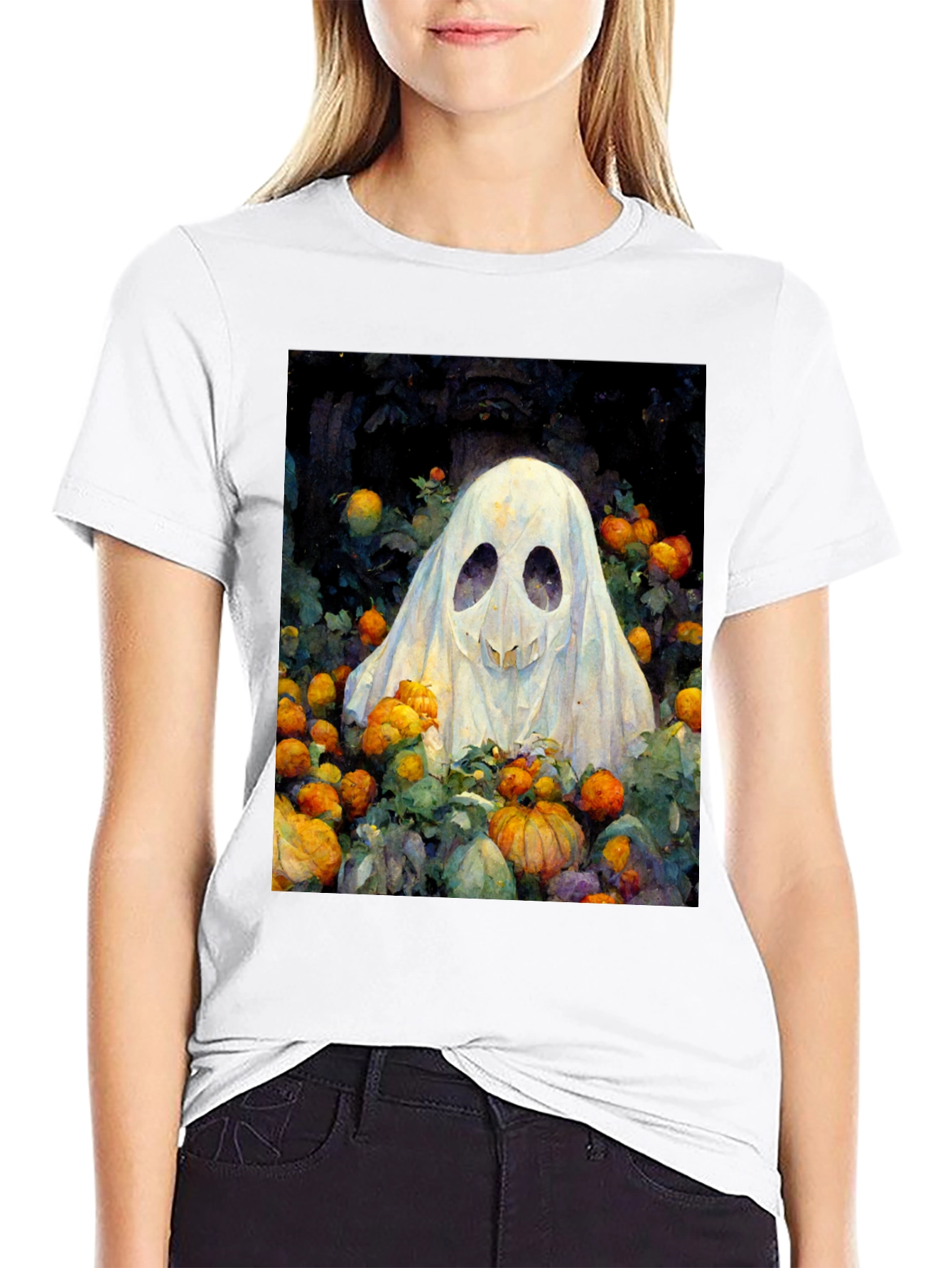 Ghostly Pumpkin Patch Graphic Tee
