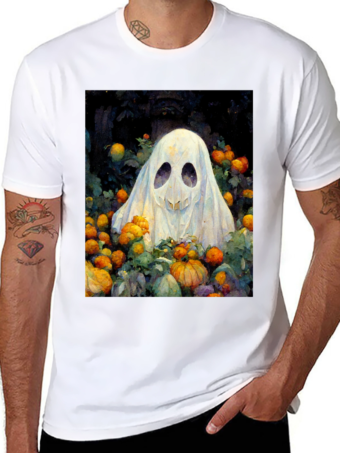 Ghostly Pumpkin Patch Graphic Tee