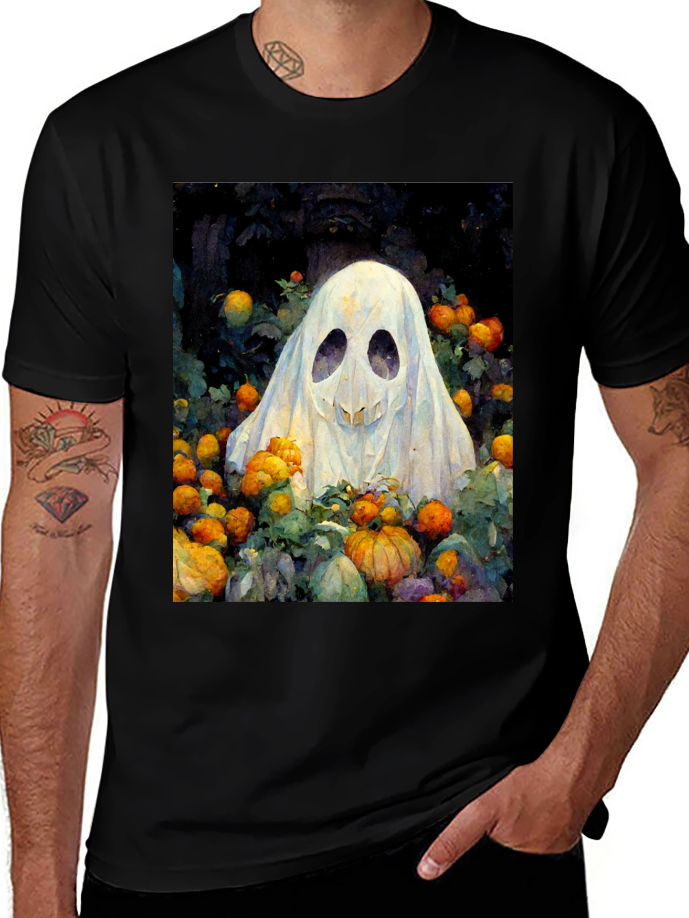 Ghostly Pumpkin Patch Graphic Tee