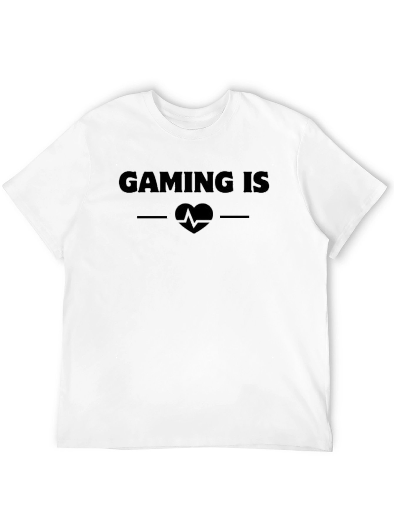 Gaming Is My Heartbeat Black T-Shirt