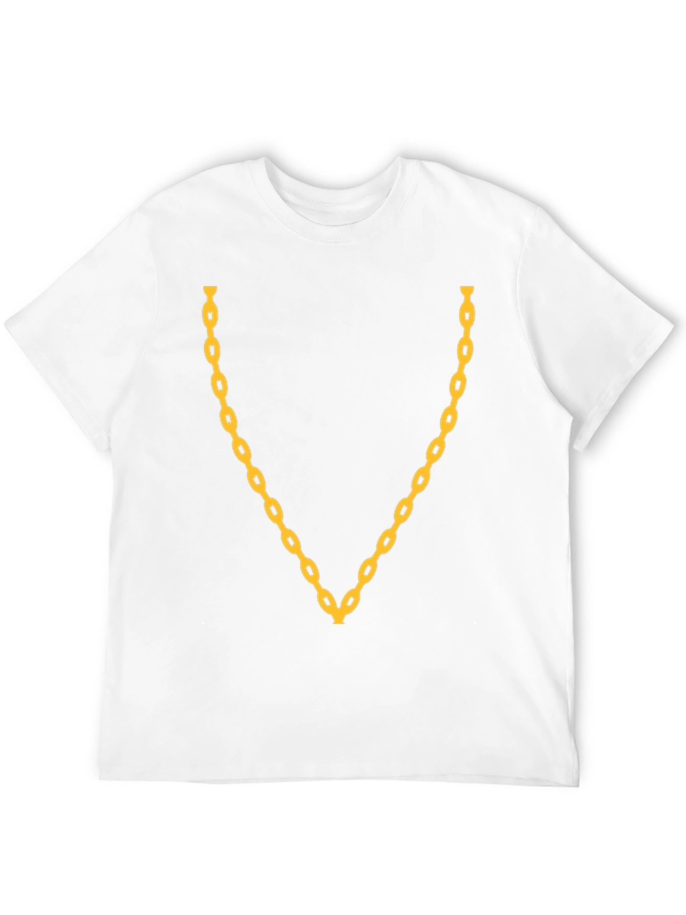 Gold Chain Graphic Black T-Shirt