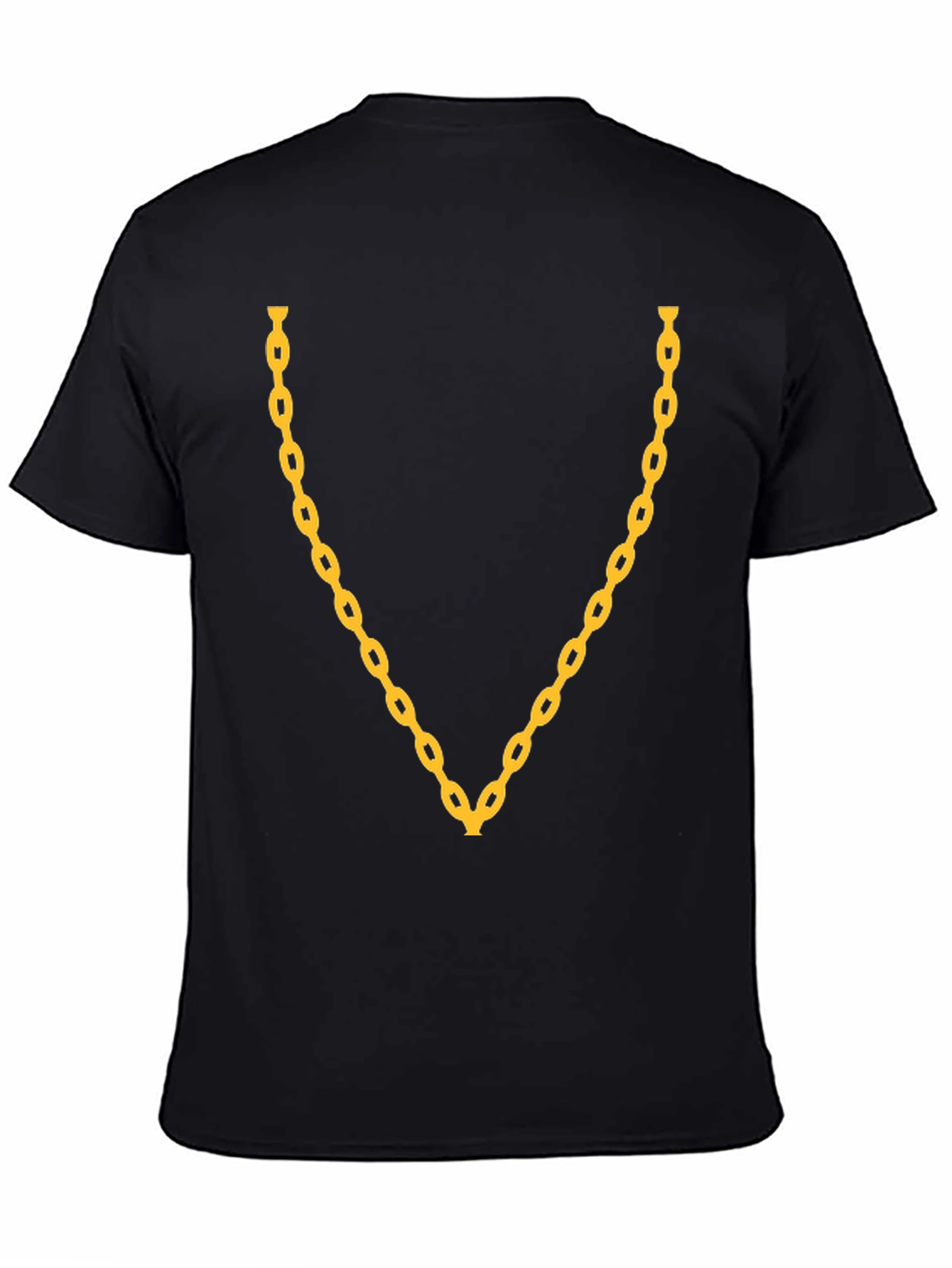 Gold Chain Graphic Black T-Shirt