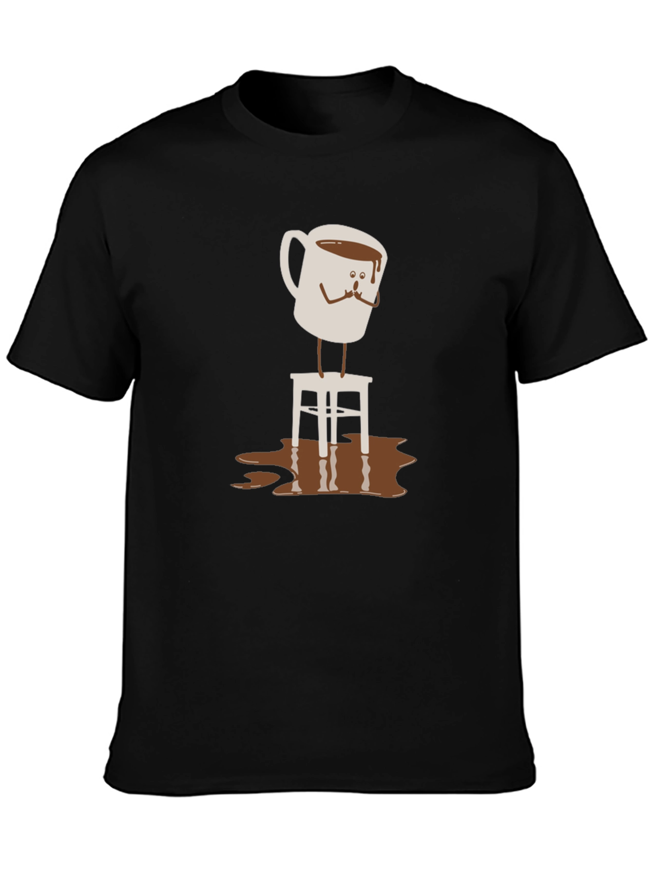 Coffee Cup on Stool Graphic T-Shirt