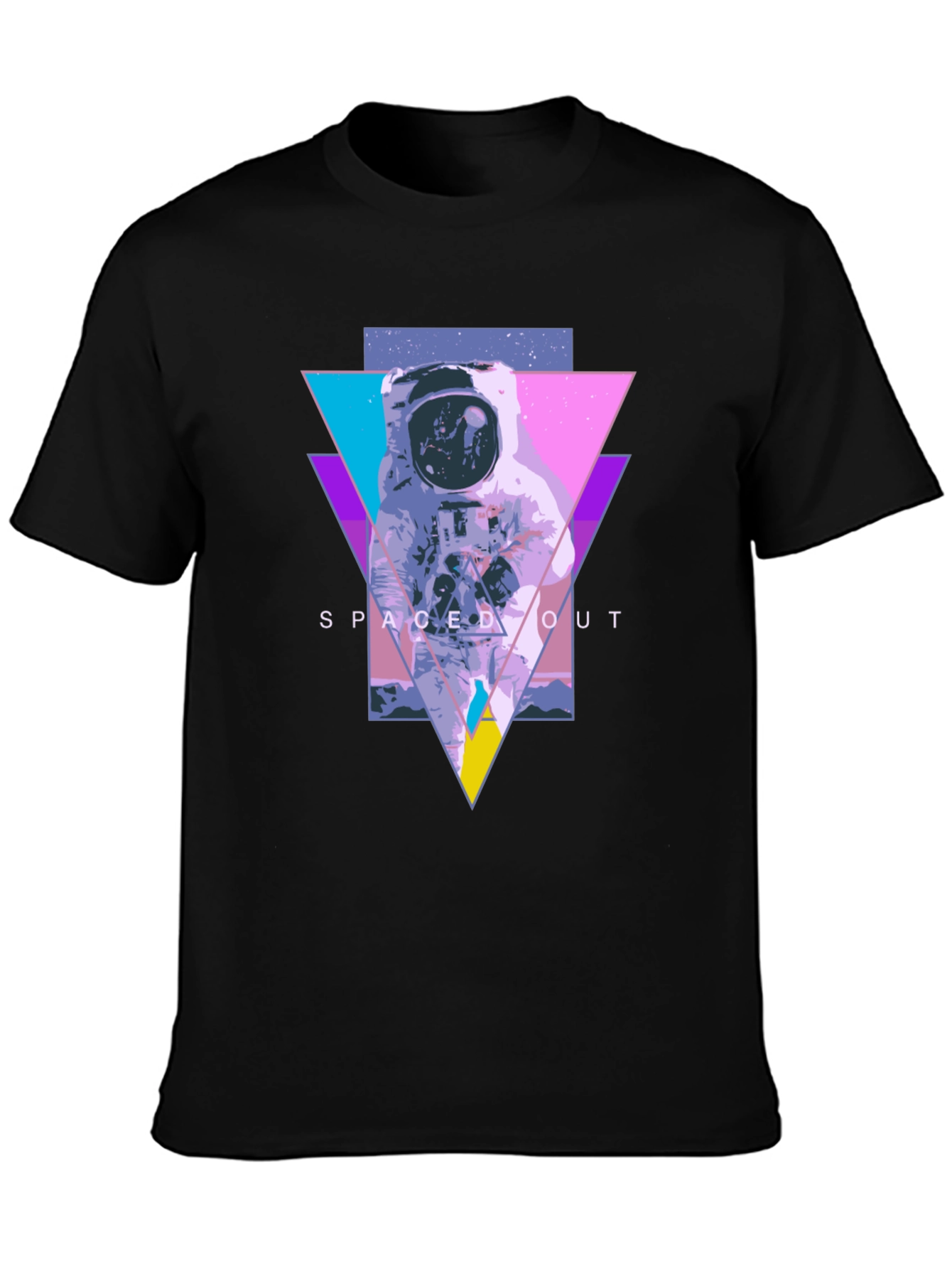 Spaced Out Astronaut Graphic Tee - Black