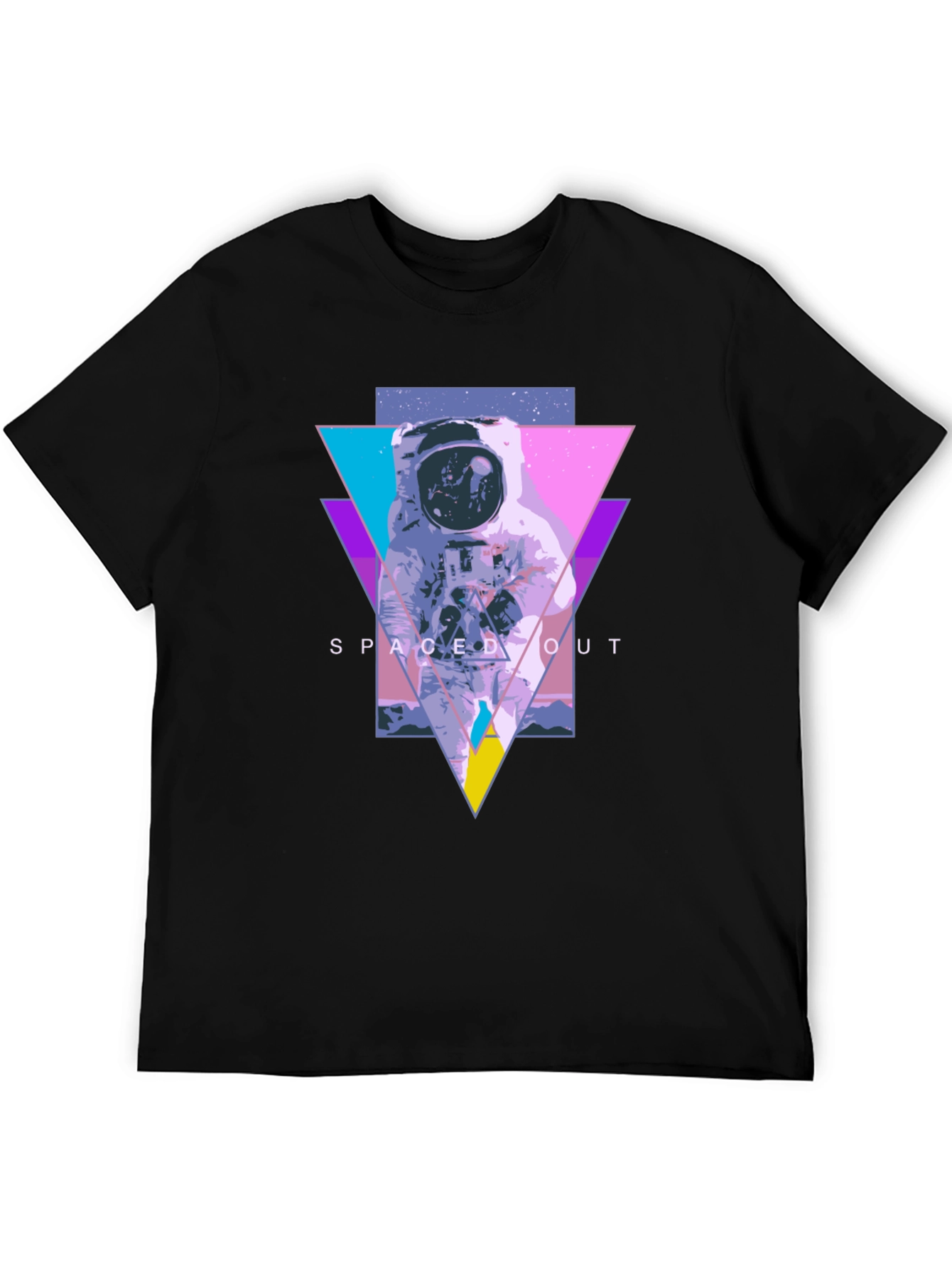 Spaced Out Astronaut Graphic Tee - Black