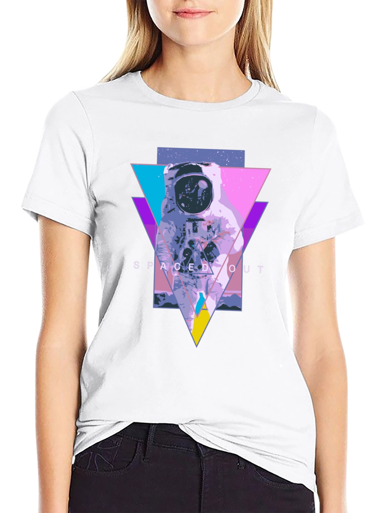 Spaced Out Astronaut Graphic Tee - Black