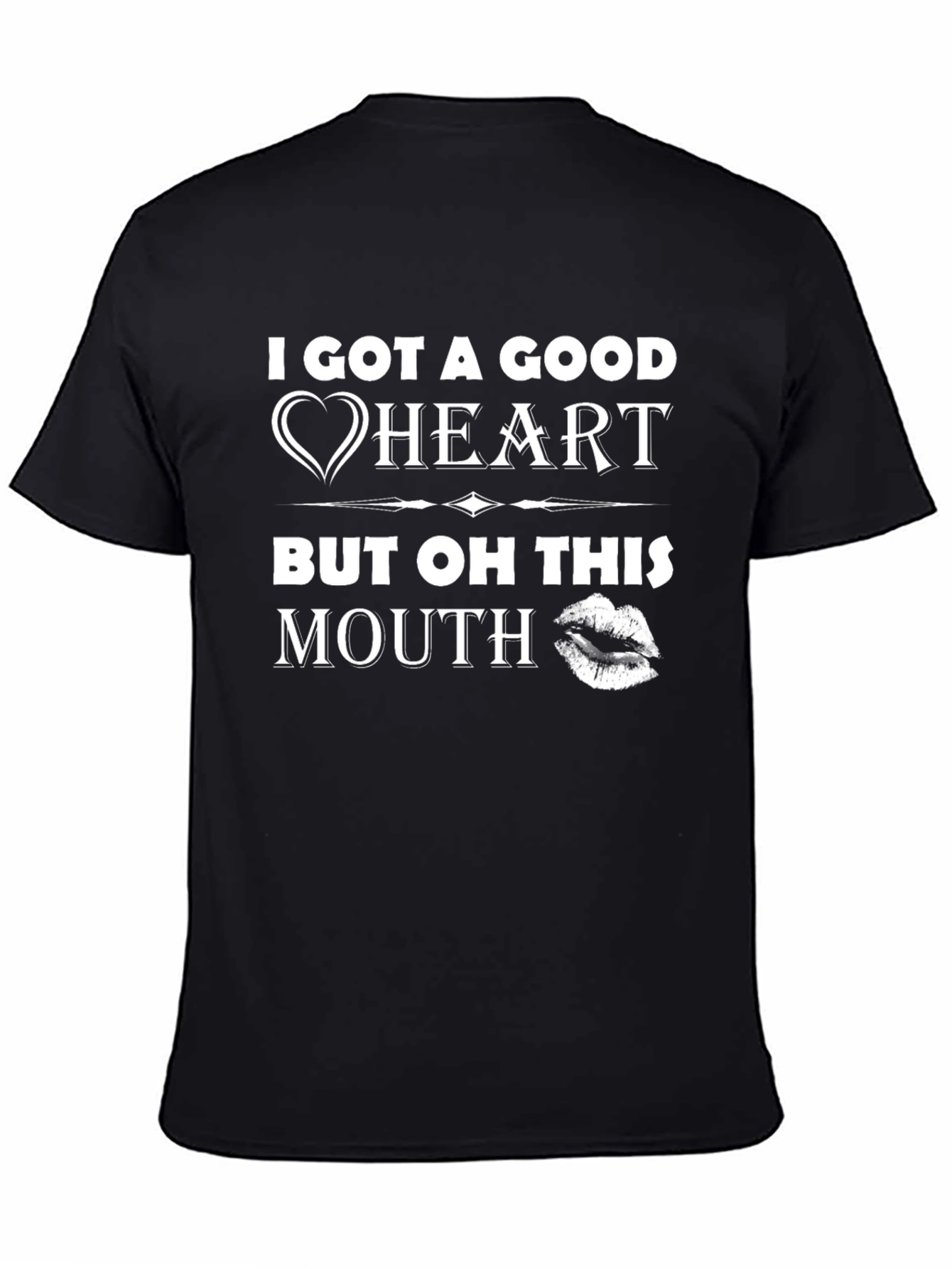 Good Heart Mouth T-Shirt Funny Graphic Tee