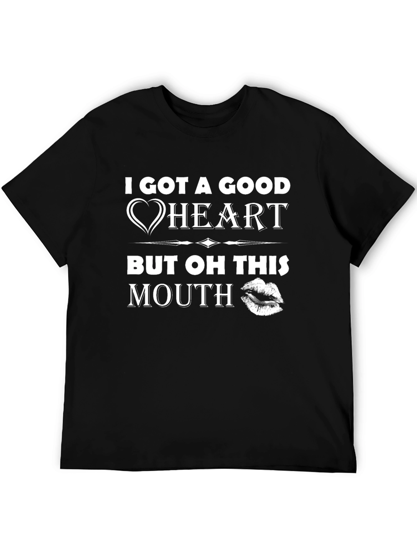 Good Heart Mouth T-Shirt Funny Graphic Tee