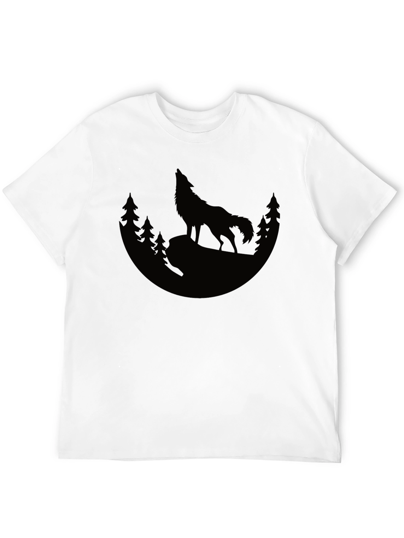 Wolf Howling Moon T-Shirt - Nature Graphic Tee