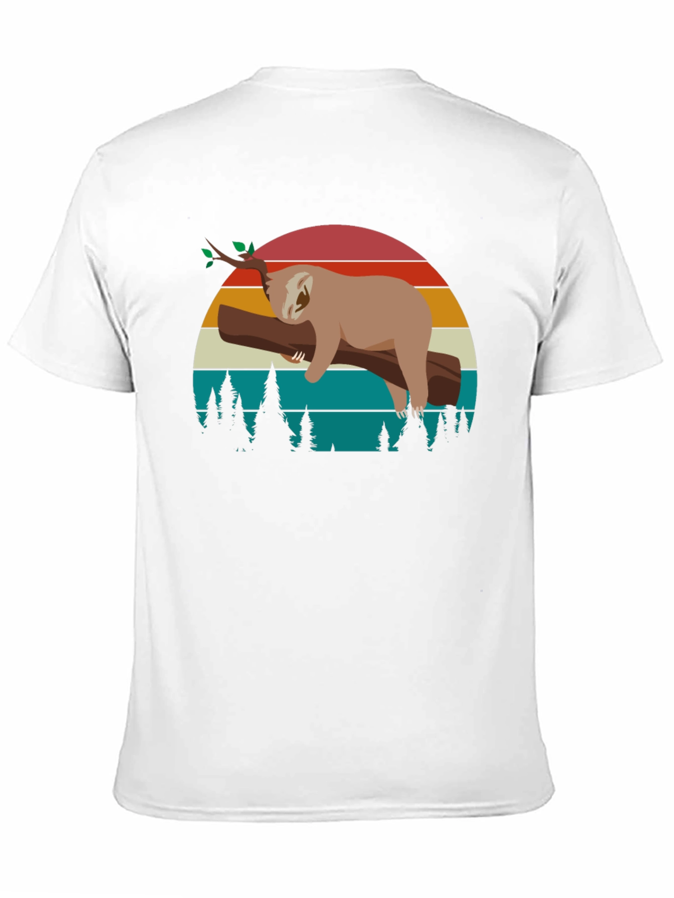 Retro Sloth Graphic Tee -  Relaxed Vibe
