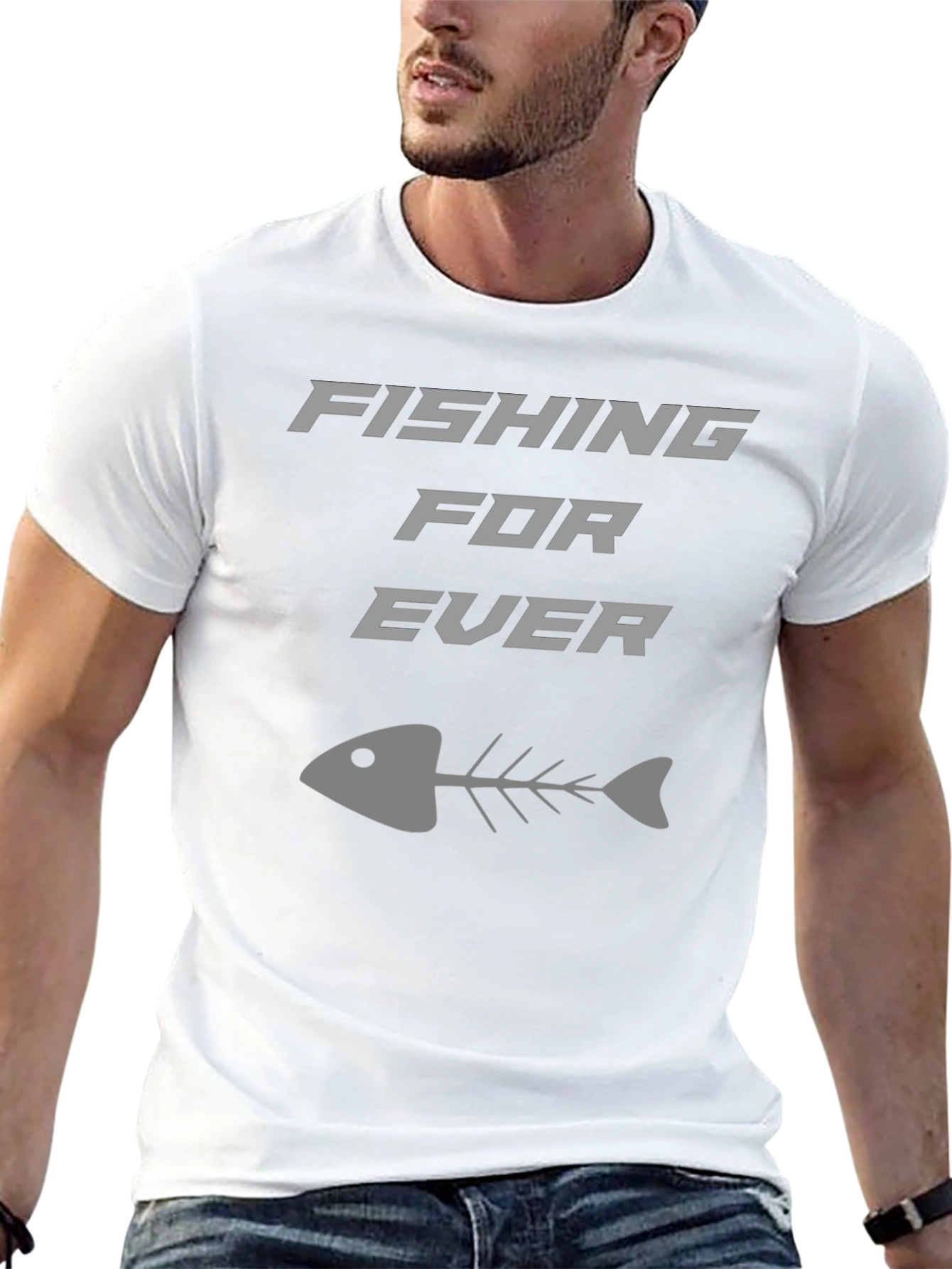 Fishing For Ever T-Shirt - Casual Graphic Tee