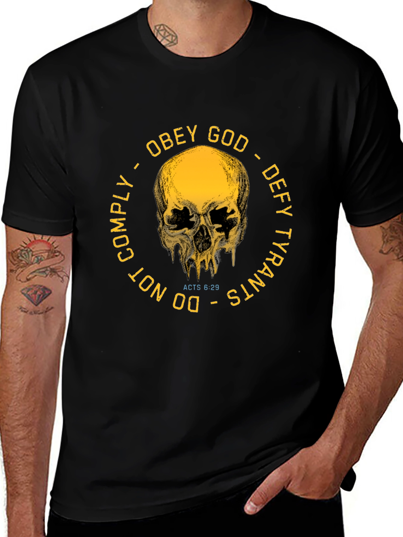 Obey God Defy Tyrants Graphic T-Shirt