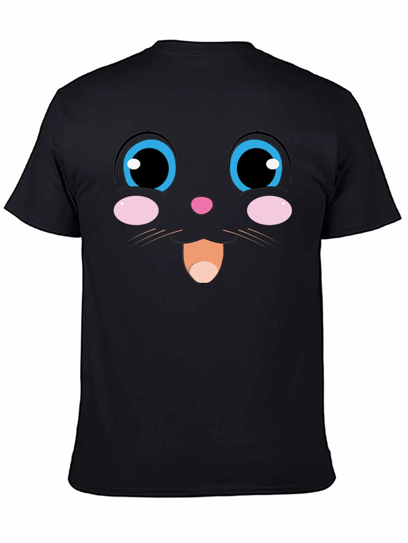 Cute Cartoon Face Graphic T-Shirt