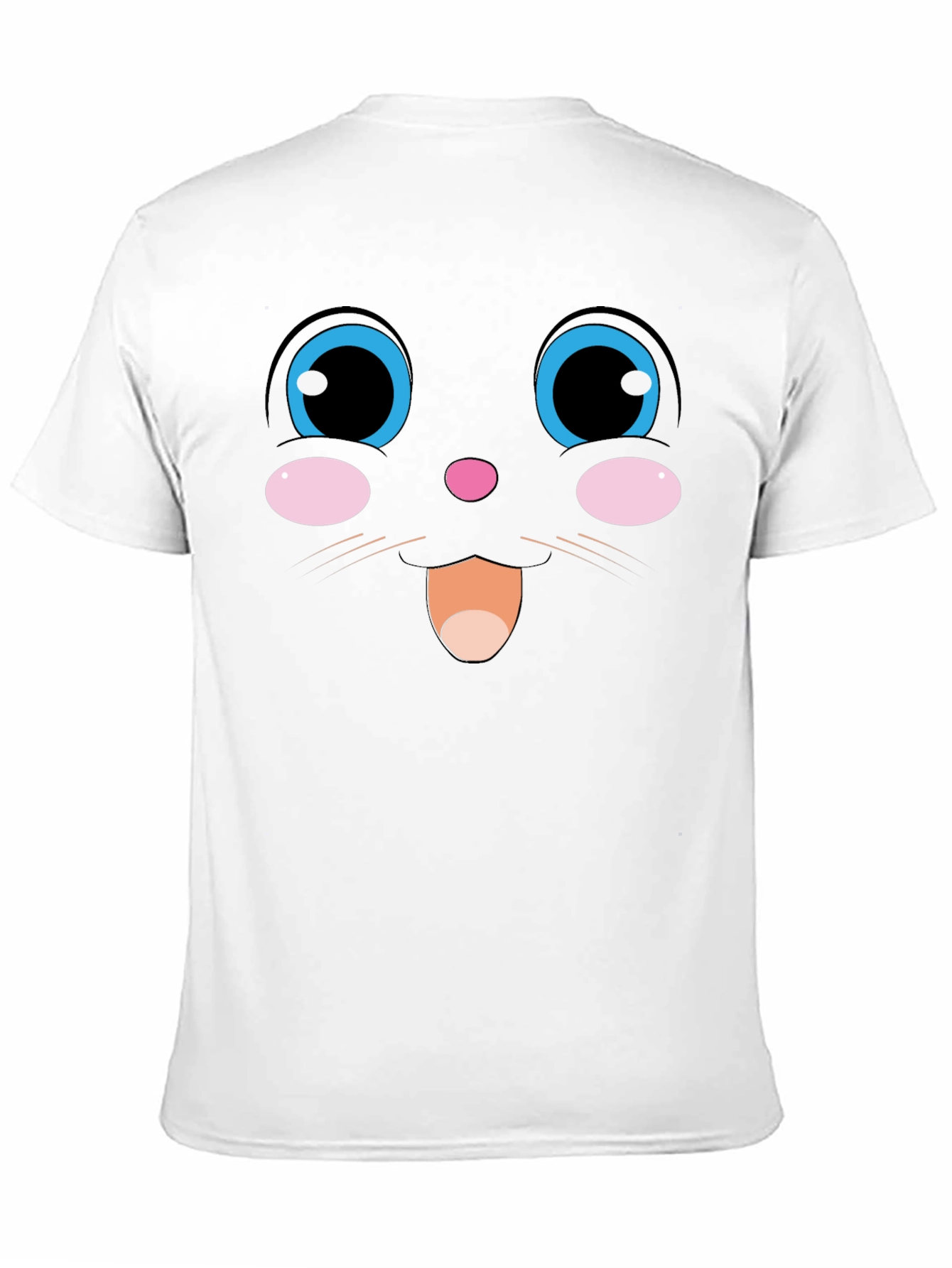 Cute Cartoon Face Graphic T-Shirt