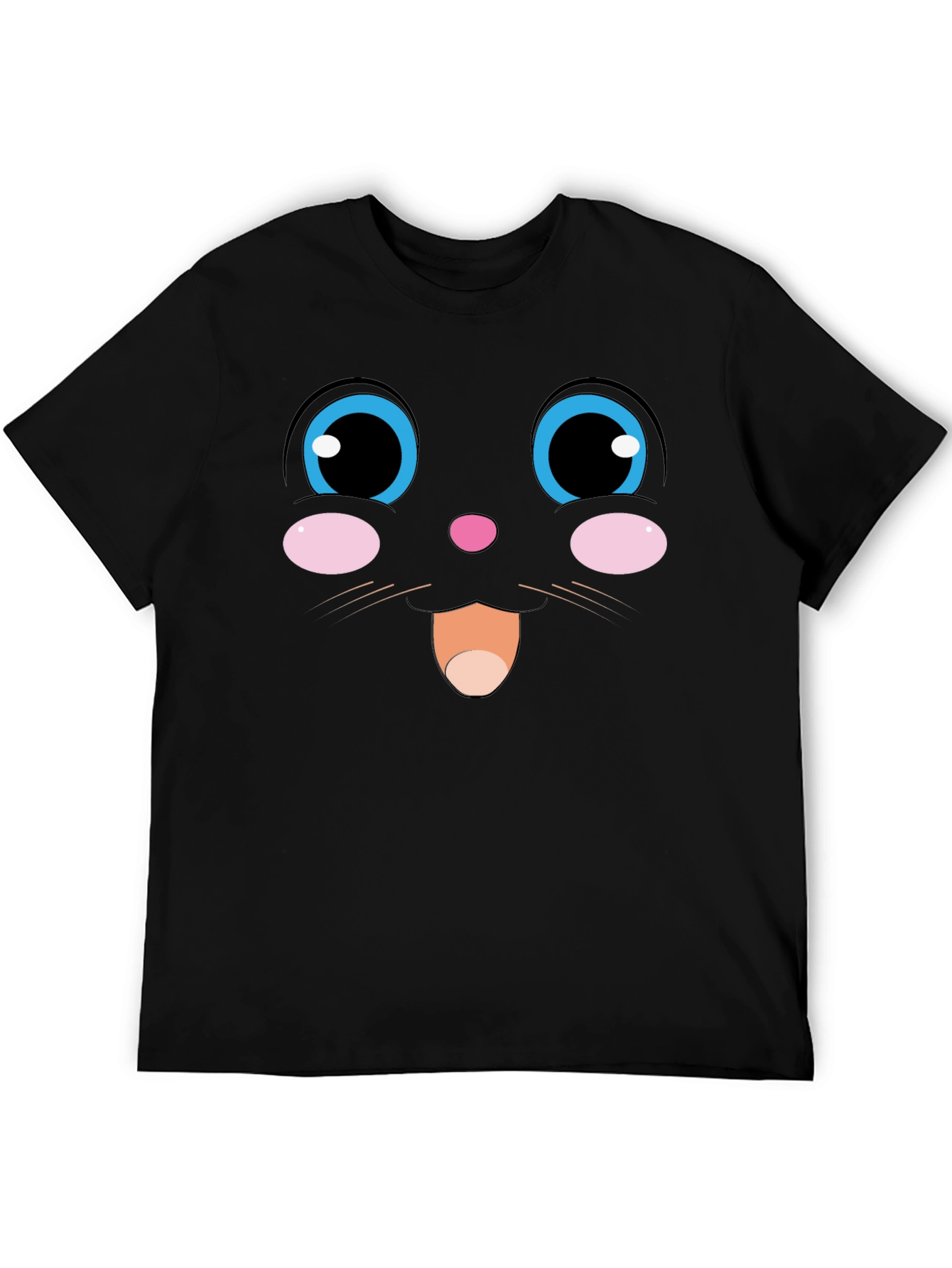 Cute Cartoon Face Graphic T-Shirt