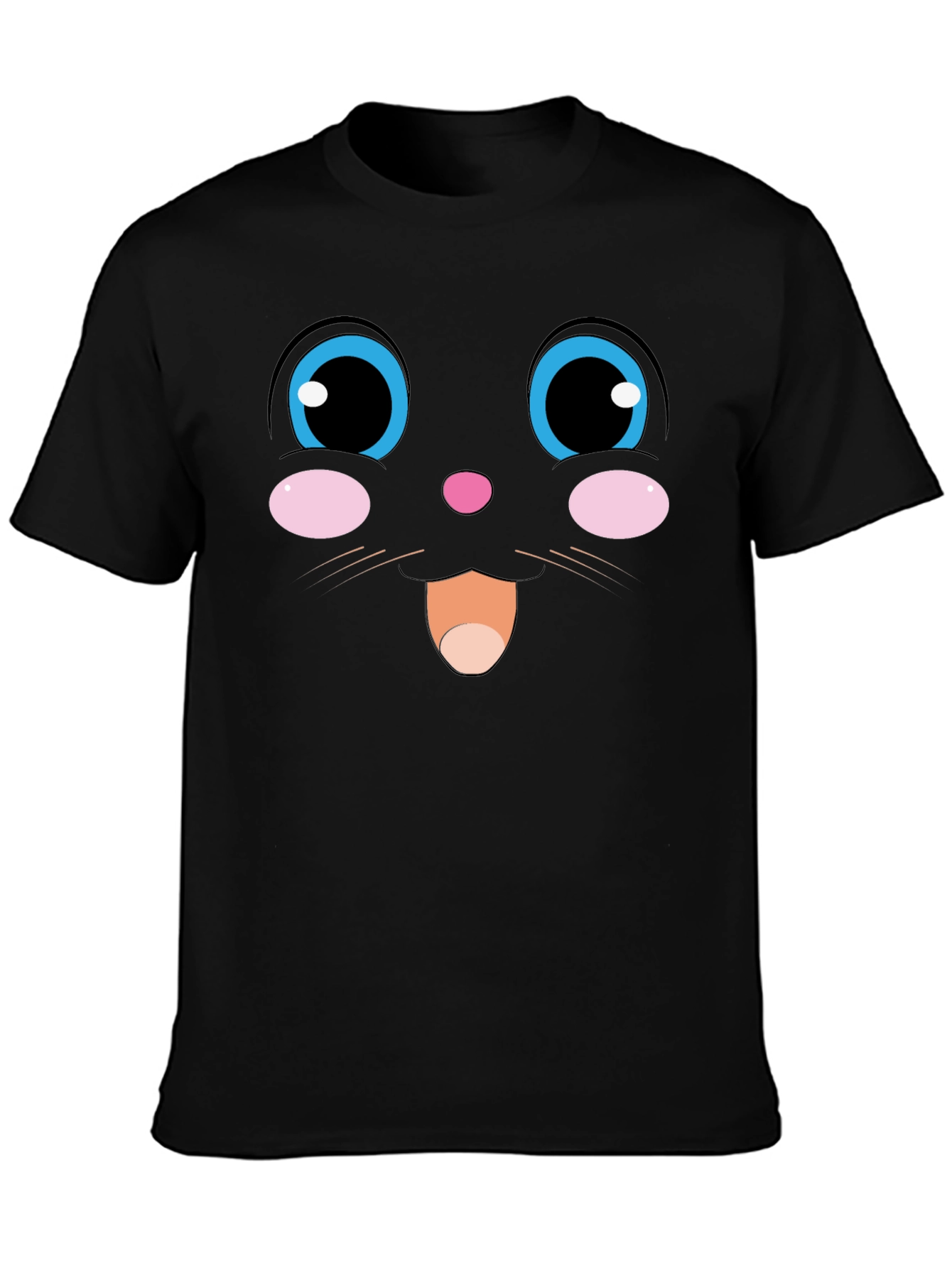 Cute Cartoon Face Graphic T-Shirt