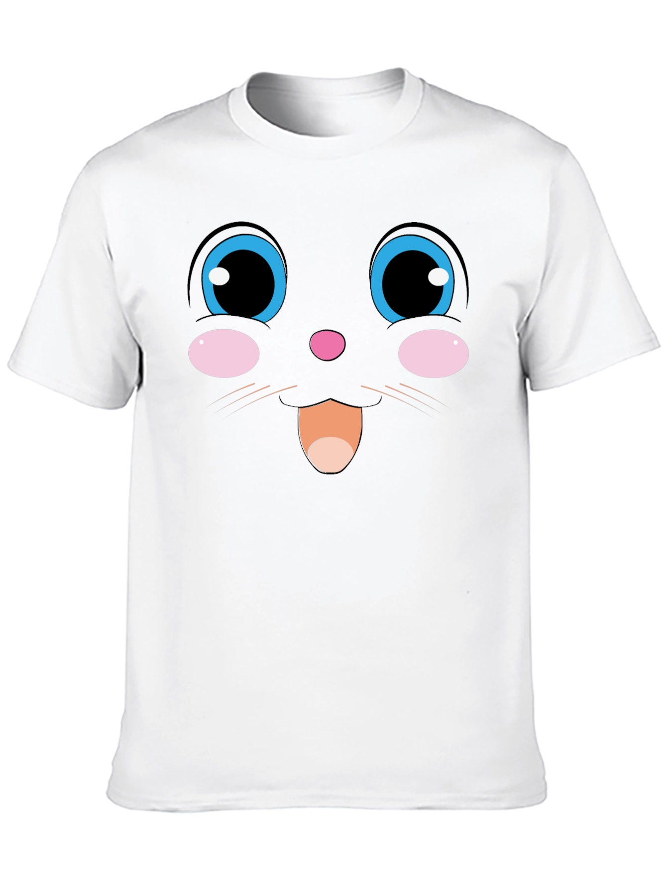Cute Cartoon Face Graphic T-Shirt