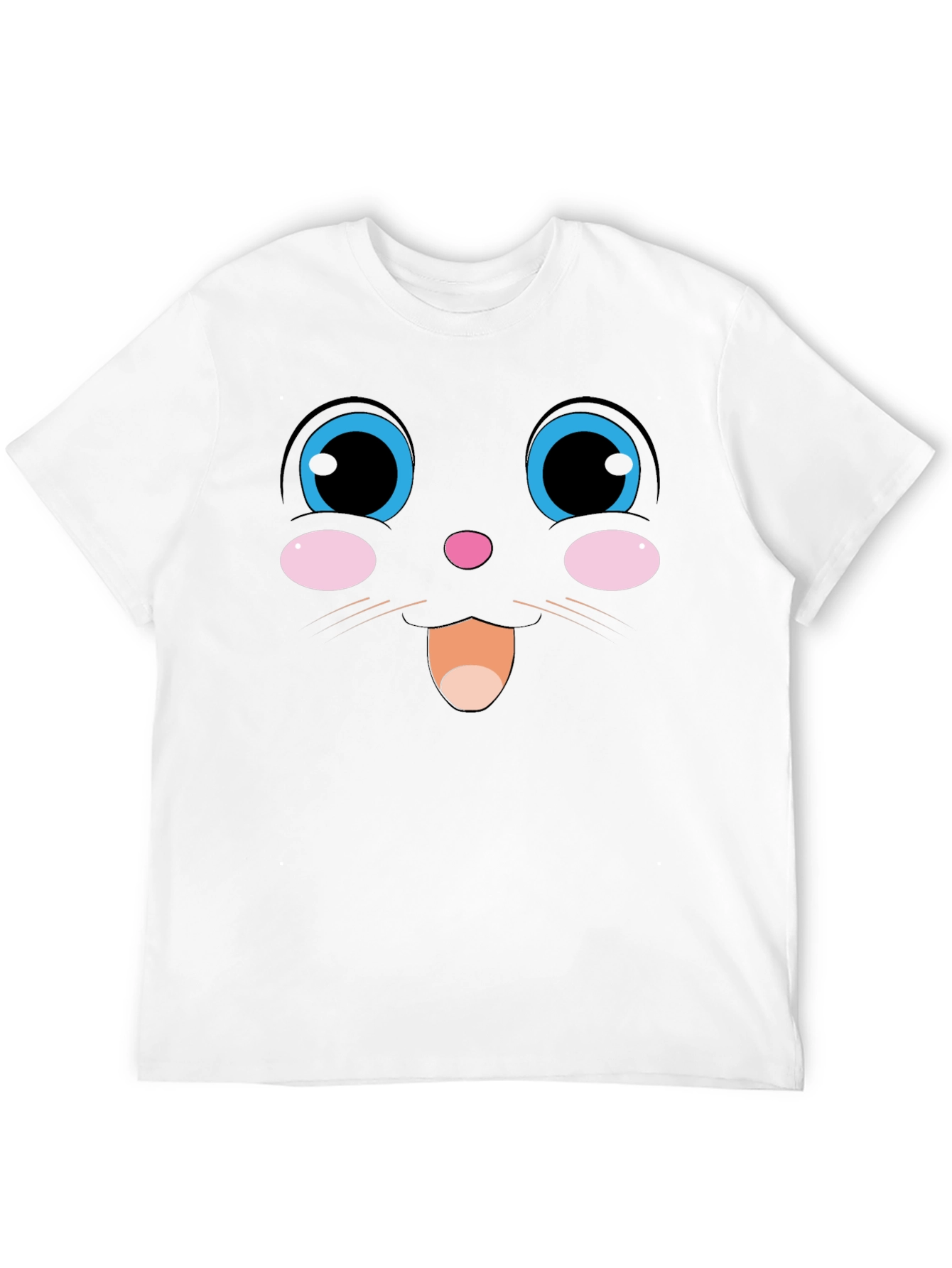 Cute Cartoon Face Graphic T-Shirt