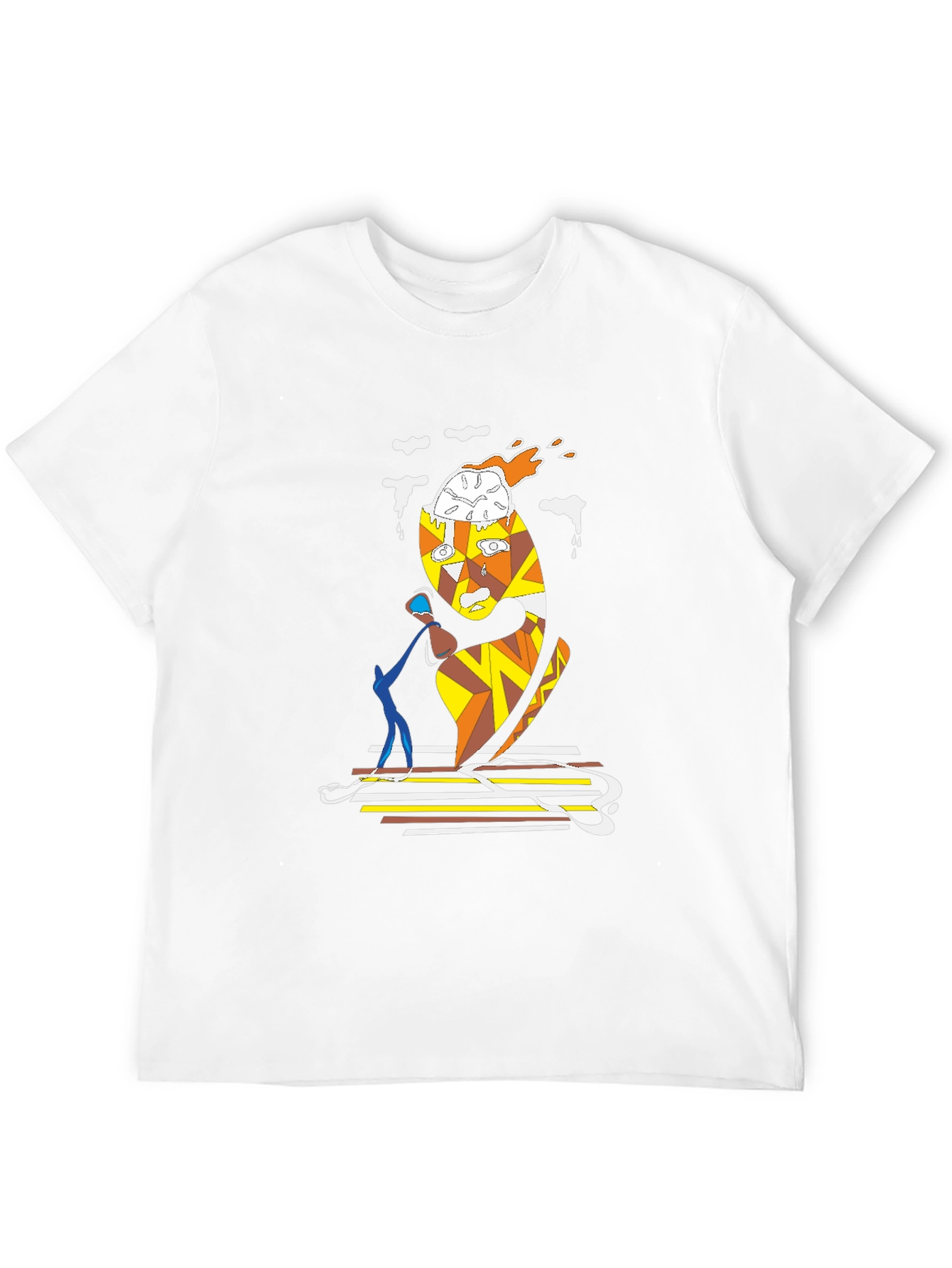 Abstract Art Graphic Tee - Unique Black T-Shirt