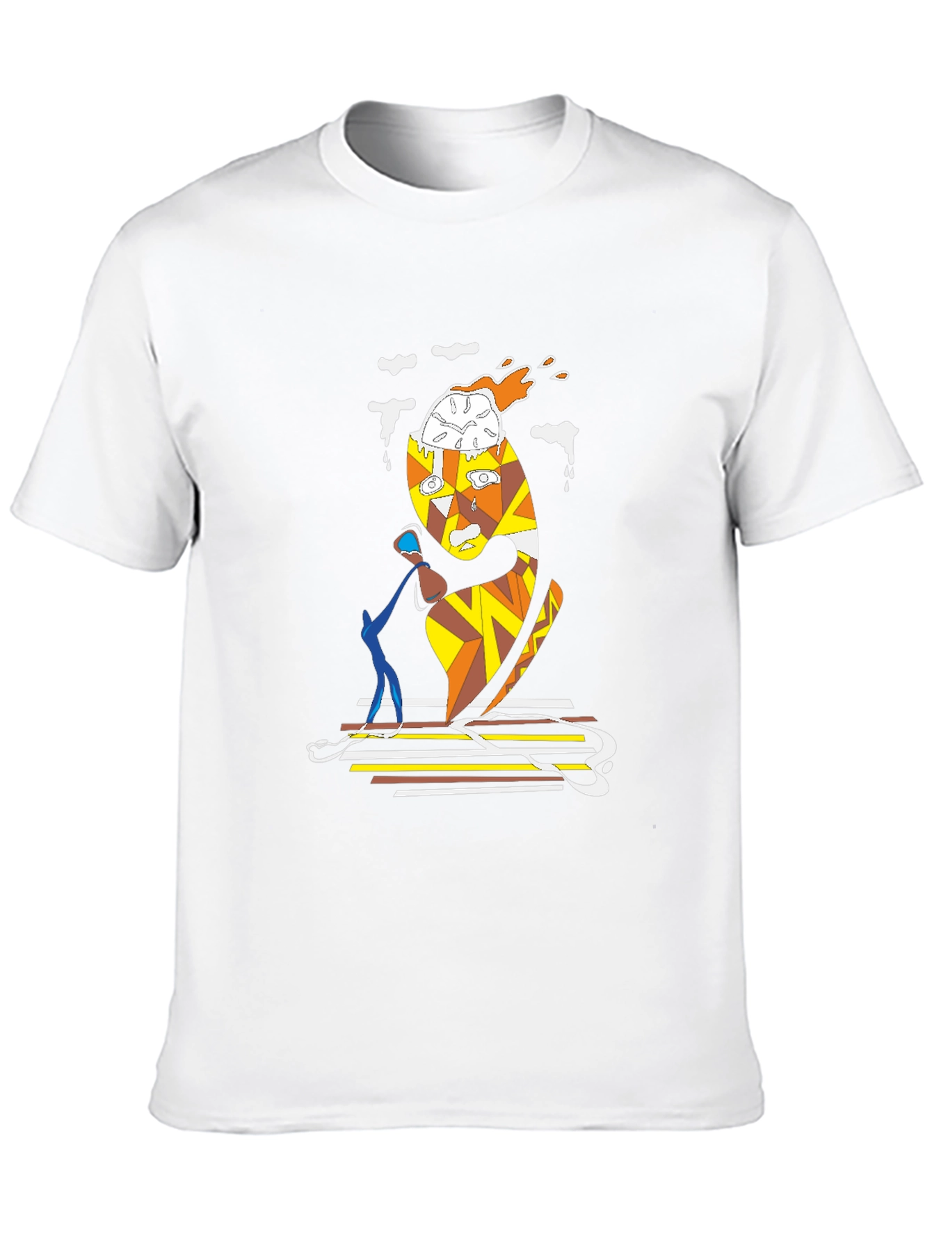 Abstract Art Graphic Tee - Unique Black T-Shirt