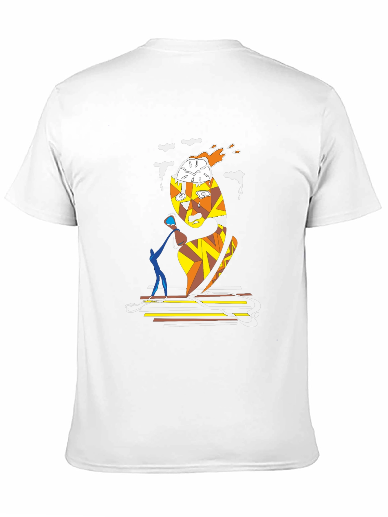 Abstract Art Graphic Tee - Unique Black T-Shirt