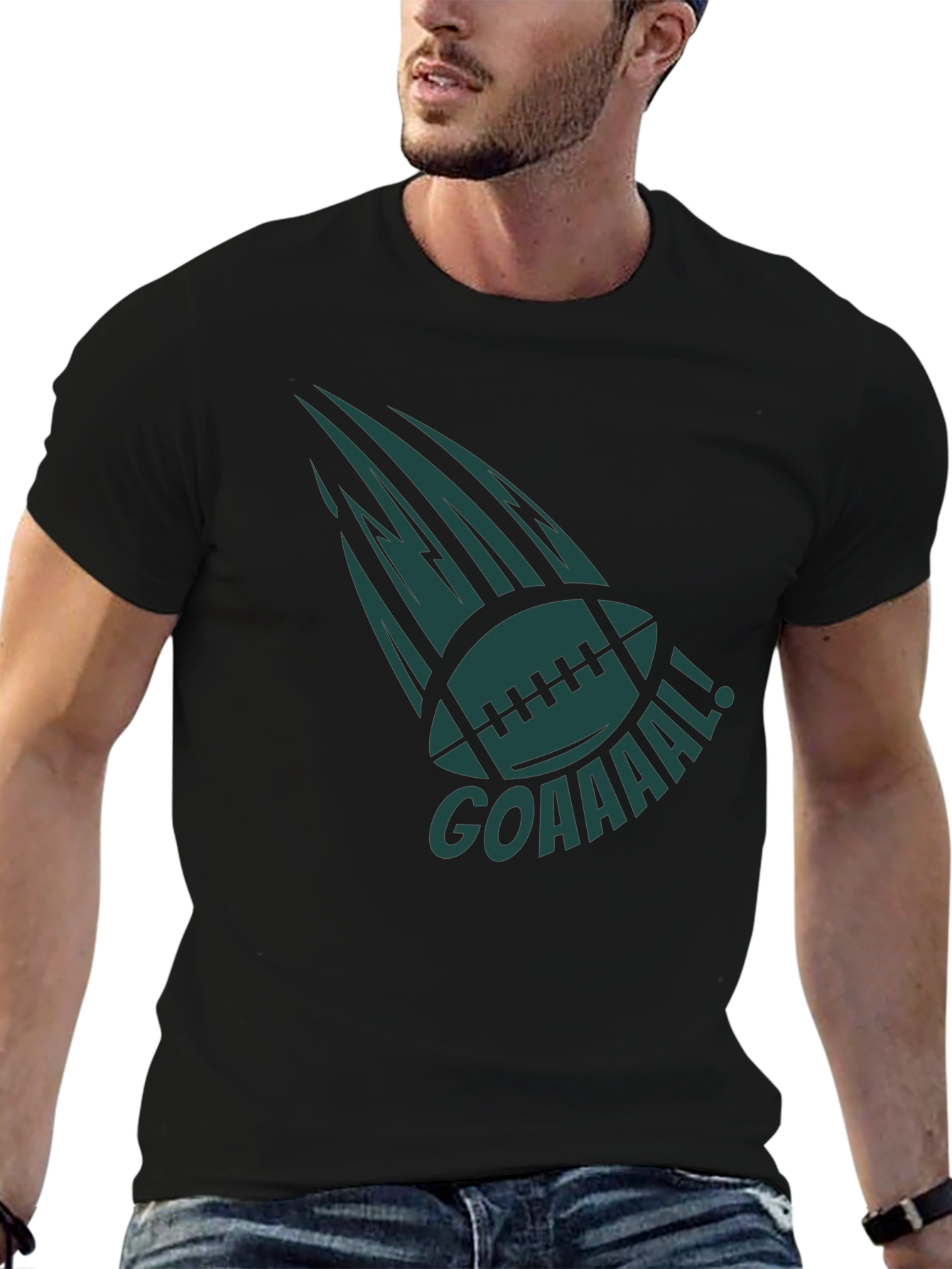 GOAAAAL! Football Graphic Tee - Black