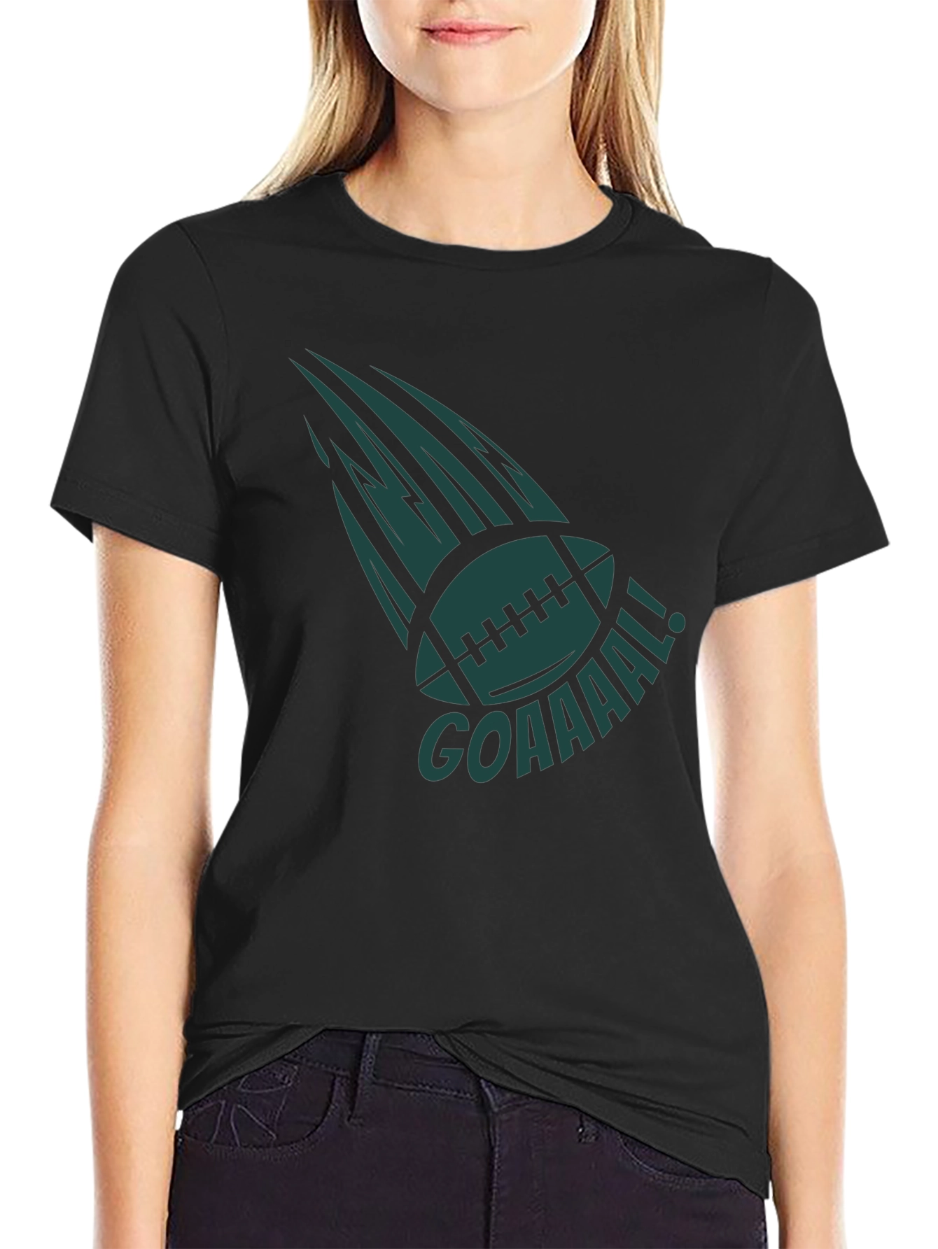 GOAAAAL! Football Graphic Tee - Black