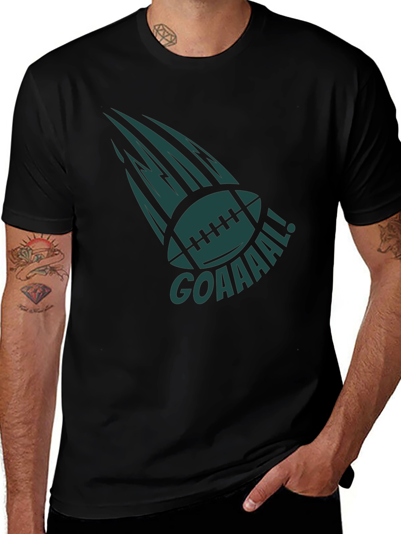 GOAAAAL! Football Graphic Tee - Black