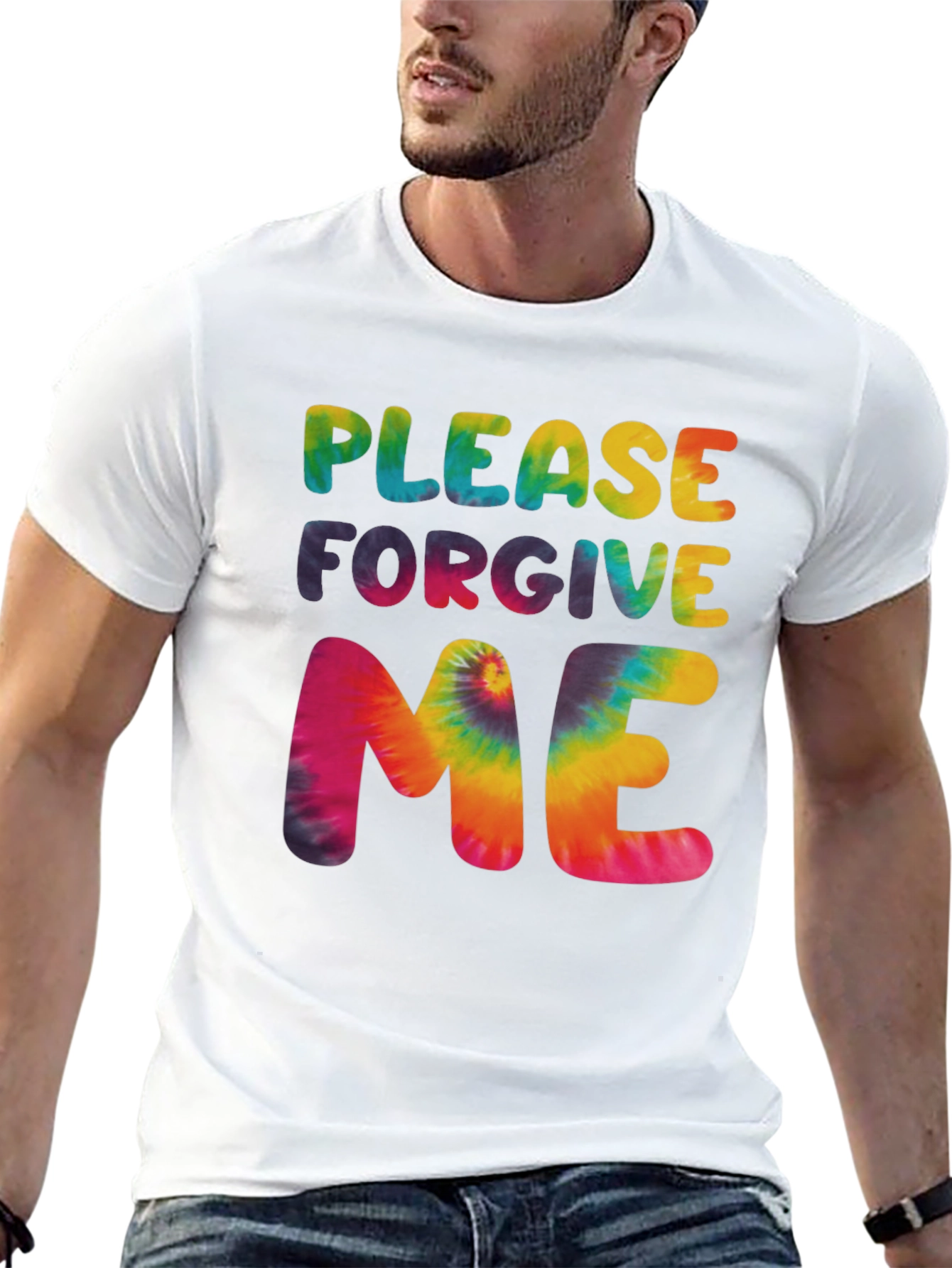 Please Forgive Me Tie Dye Graphic T-Shirt