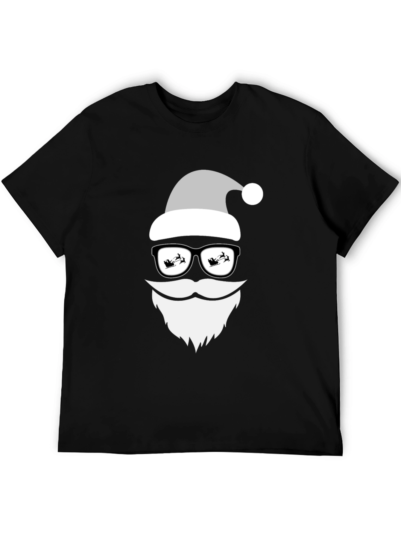 Festive Santa Face Graphic T-Shirt