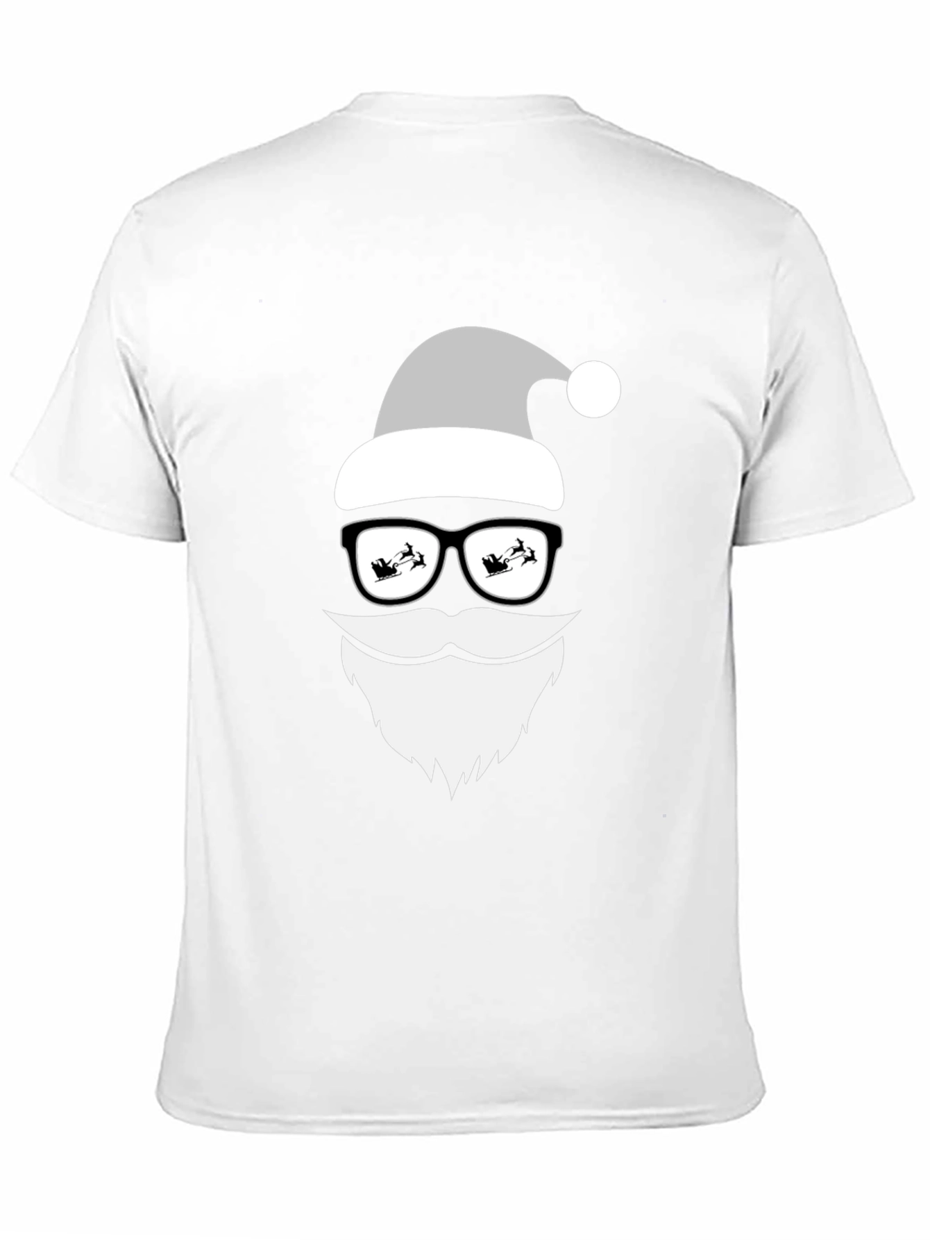 Festive Santa Face Graphic T-Shirt