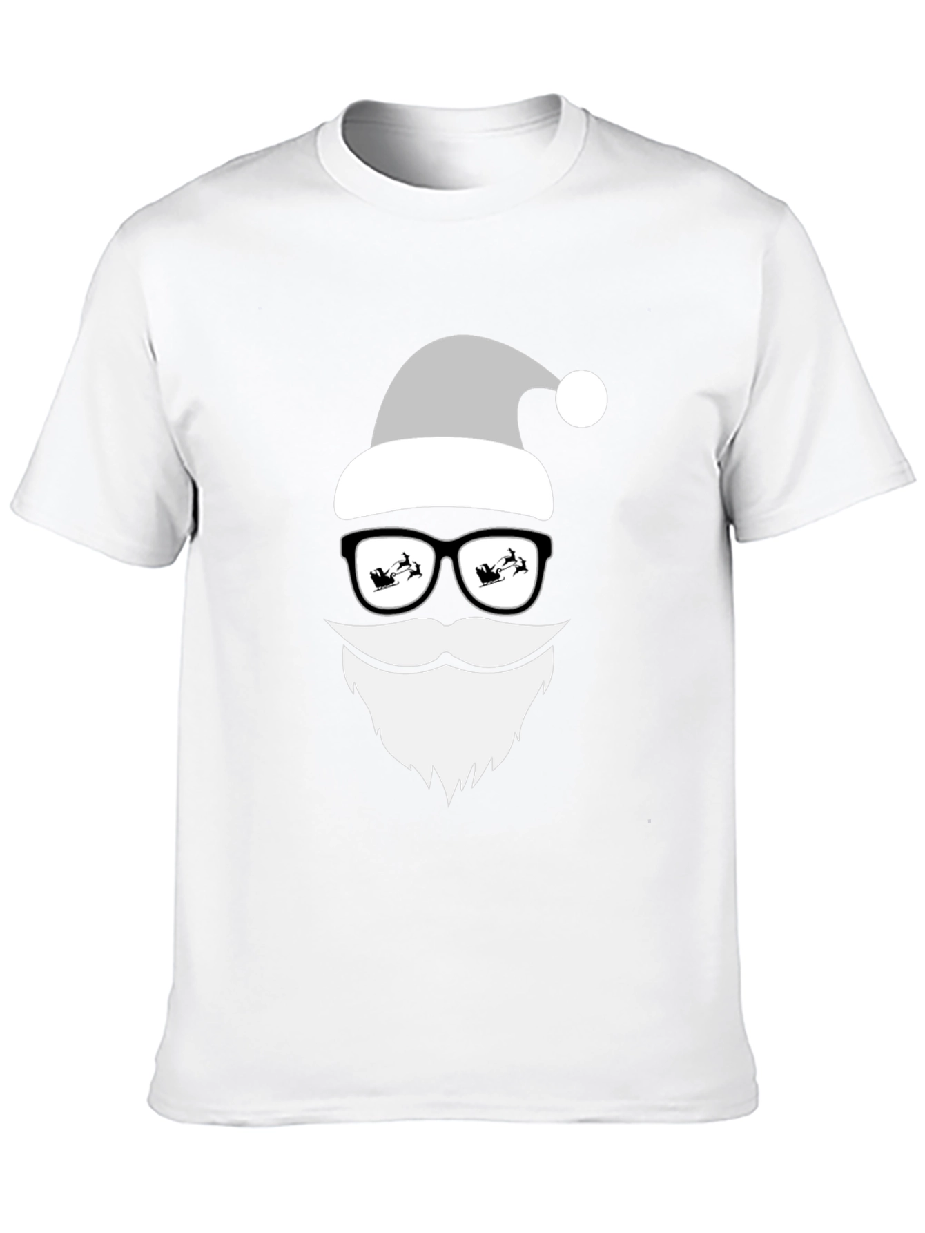 Festive Santa Face Graphic T-Shirt