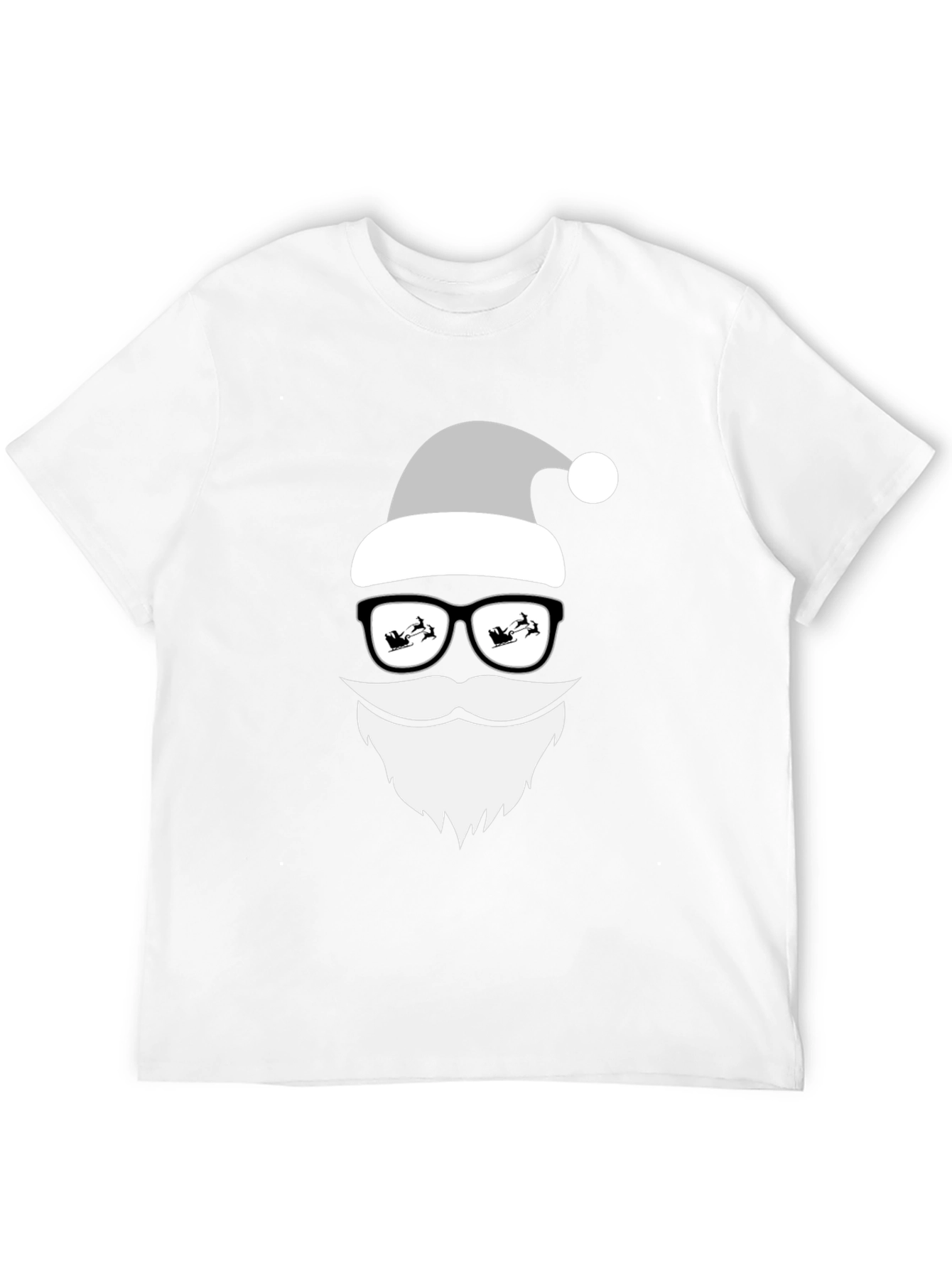 Festive Santa Face Graphic T-Shirt