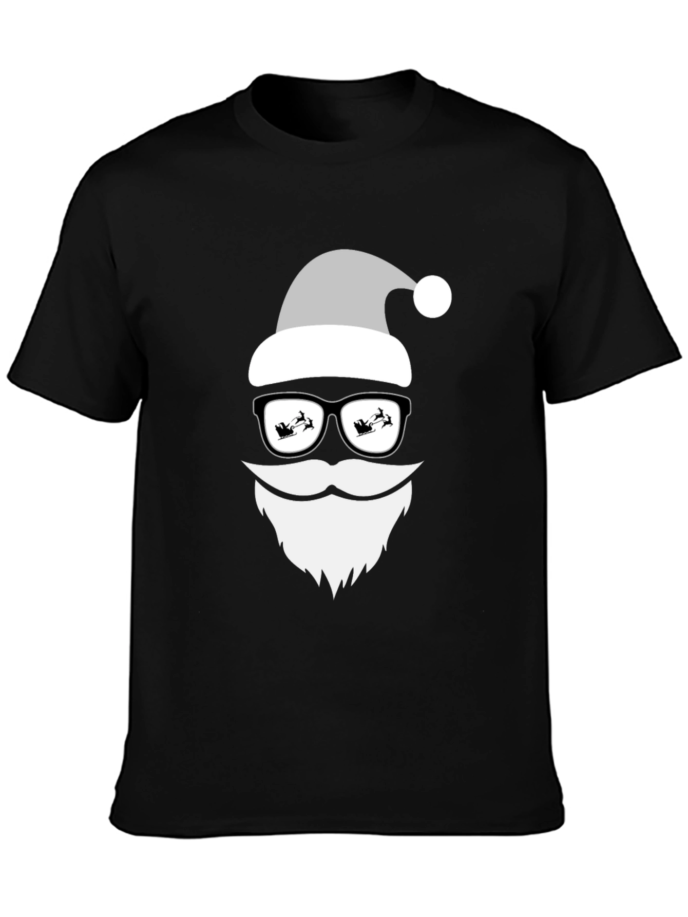 Festive Santa Face Graphic T-Shirt