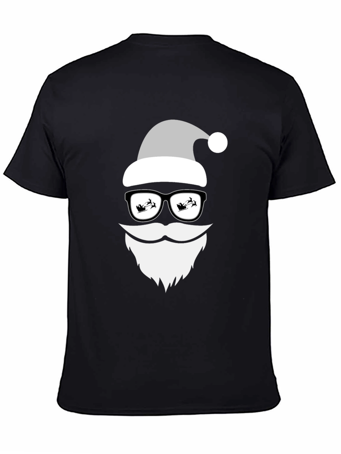 Festive Santa Face Graphic T-Shirt