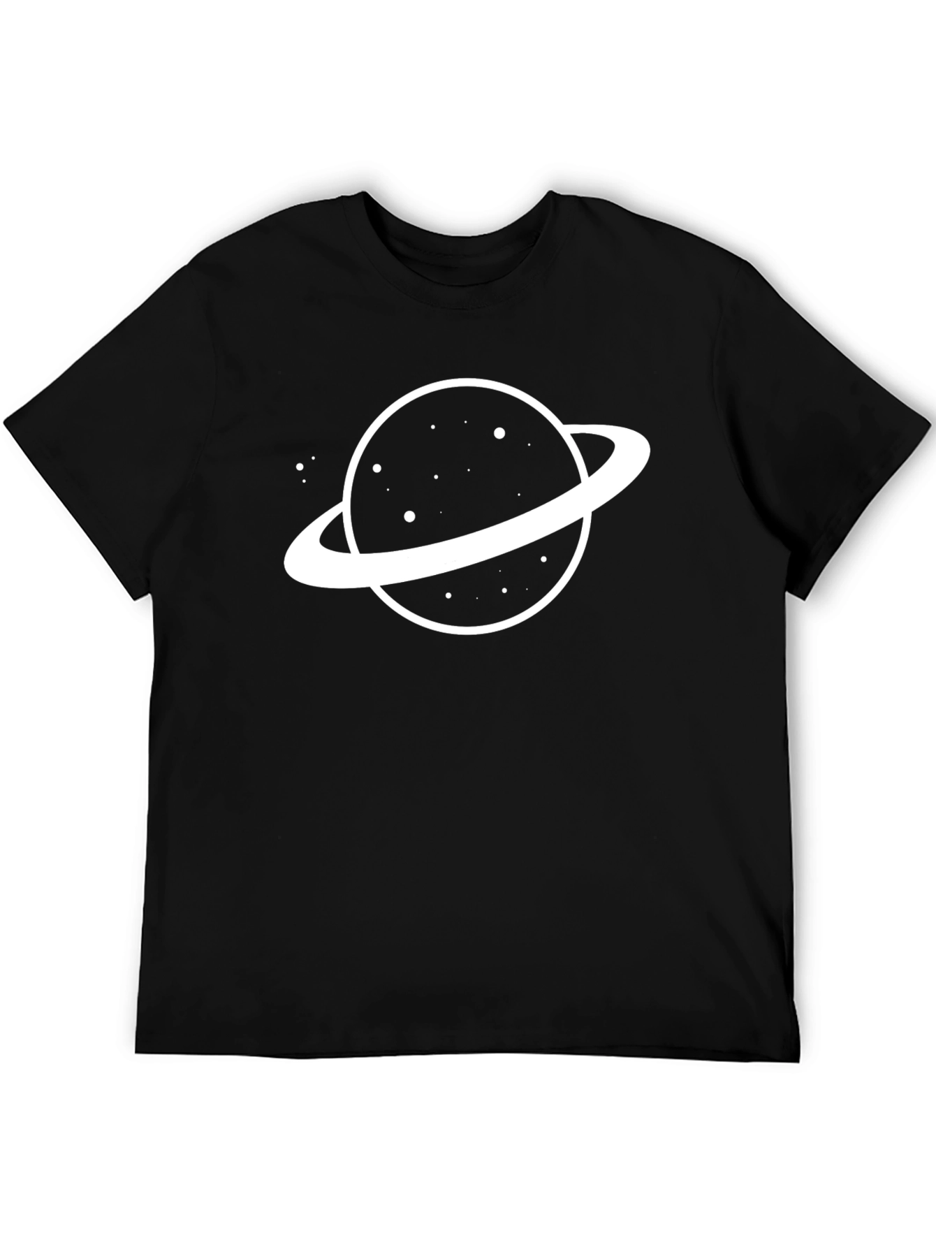 Planet Graphic Tee - Black Cotton T-Shirt