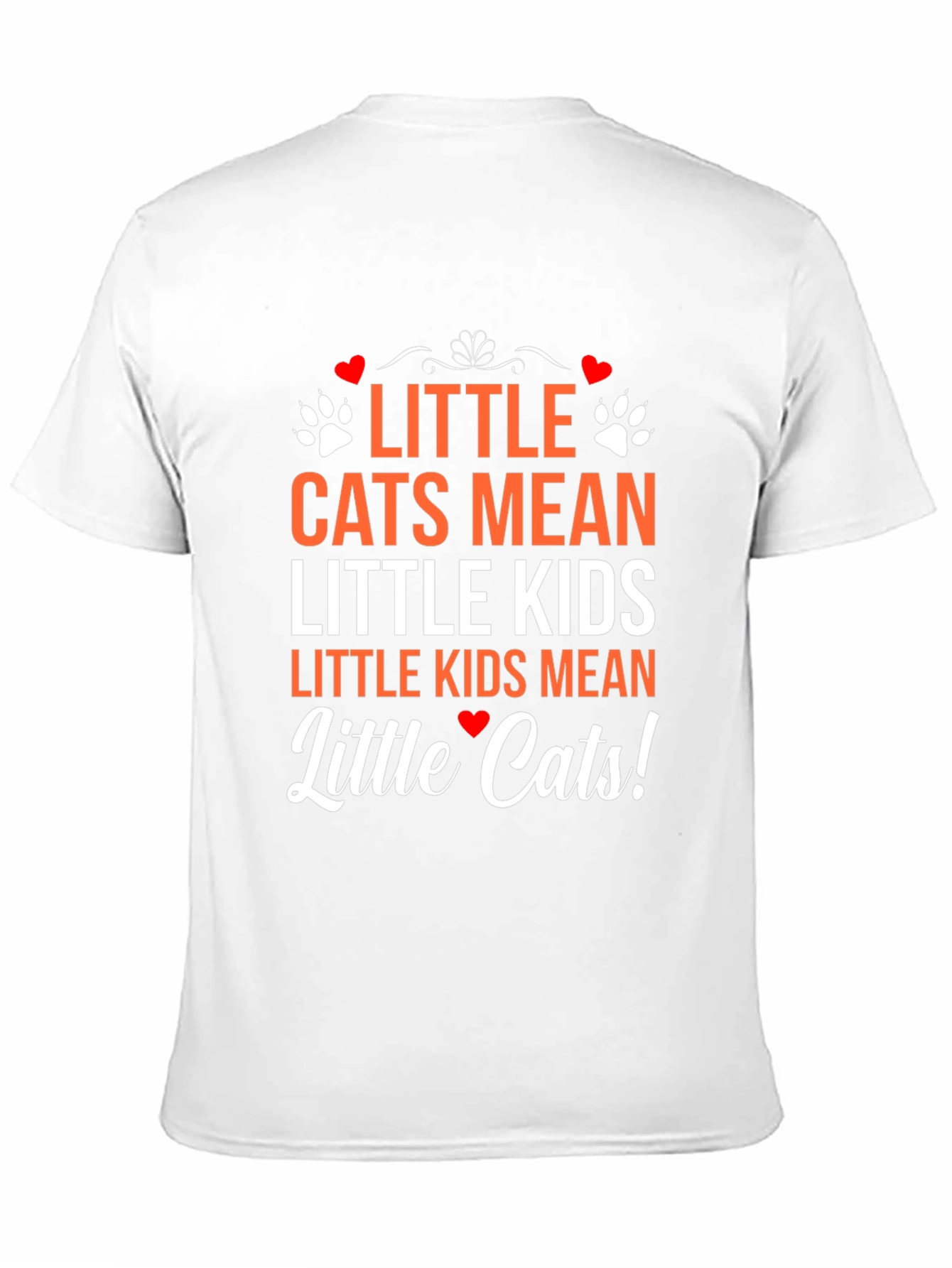 Little Cats Mean Little Kids Black Graphic T-Shirt