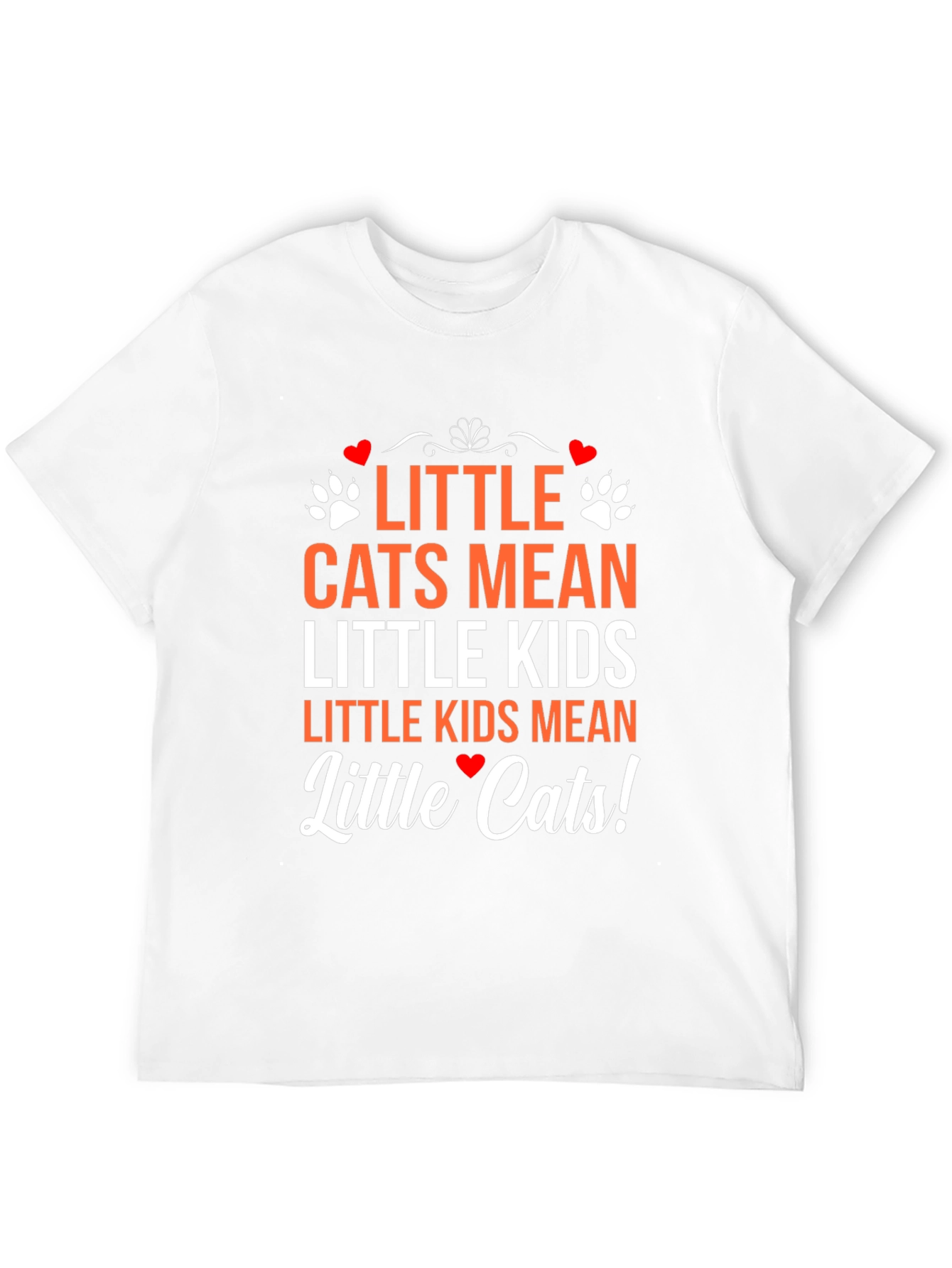 Little Cats Mean Little Kids Black Graphic T-Shirt