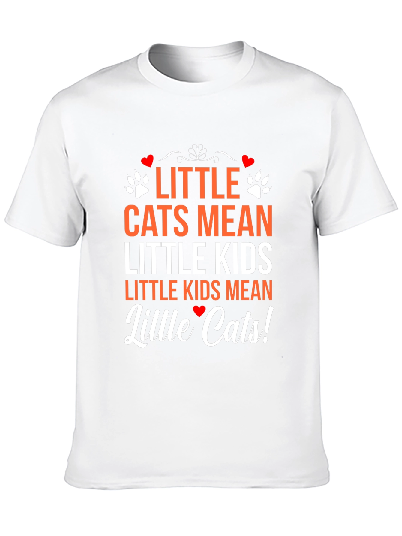 Little Cats Mean Little Kids Black Graphic T-Shirt
