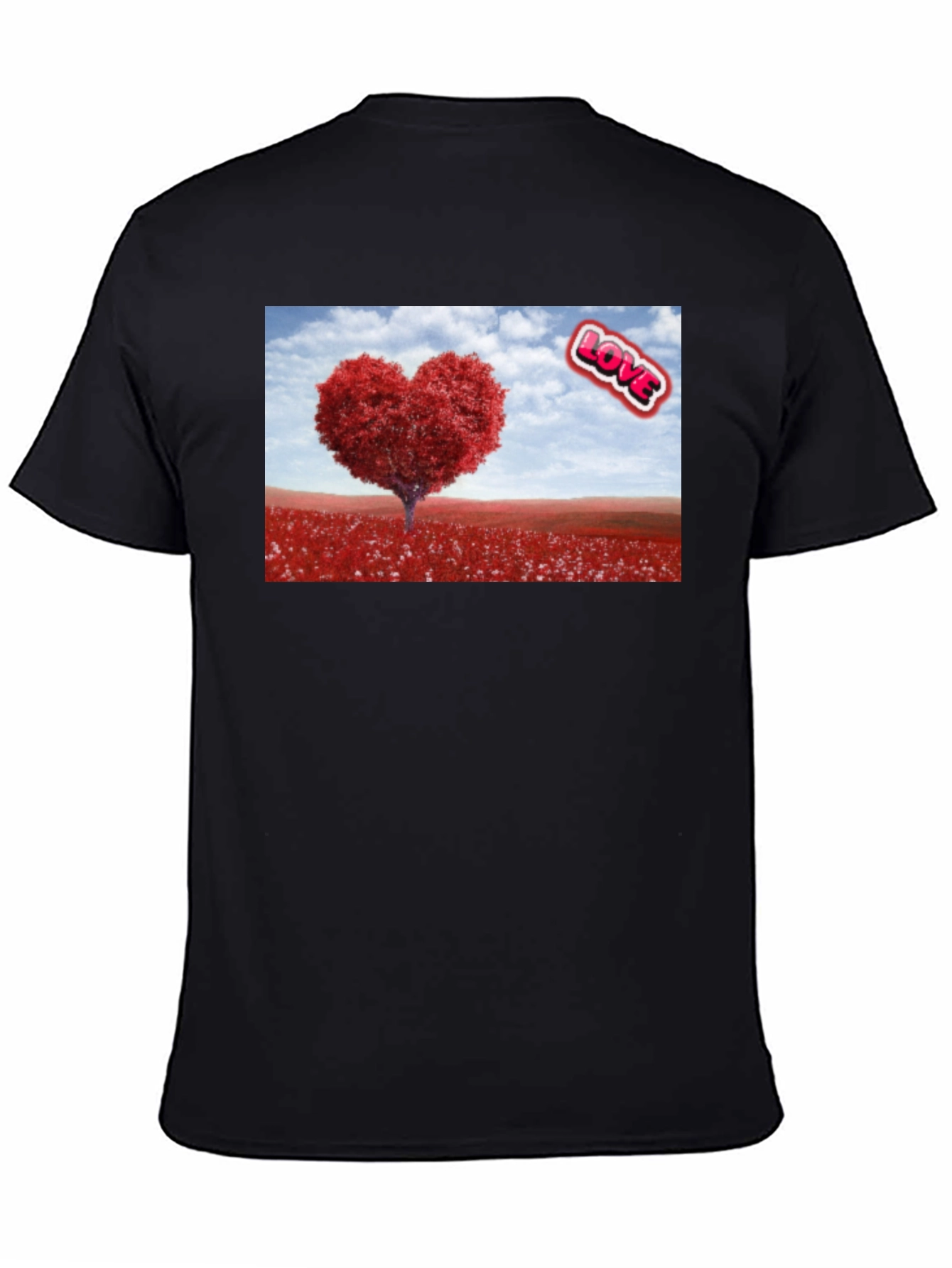 Love Tree Graphic Tee - Black Casual T-Shirt