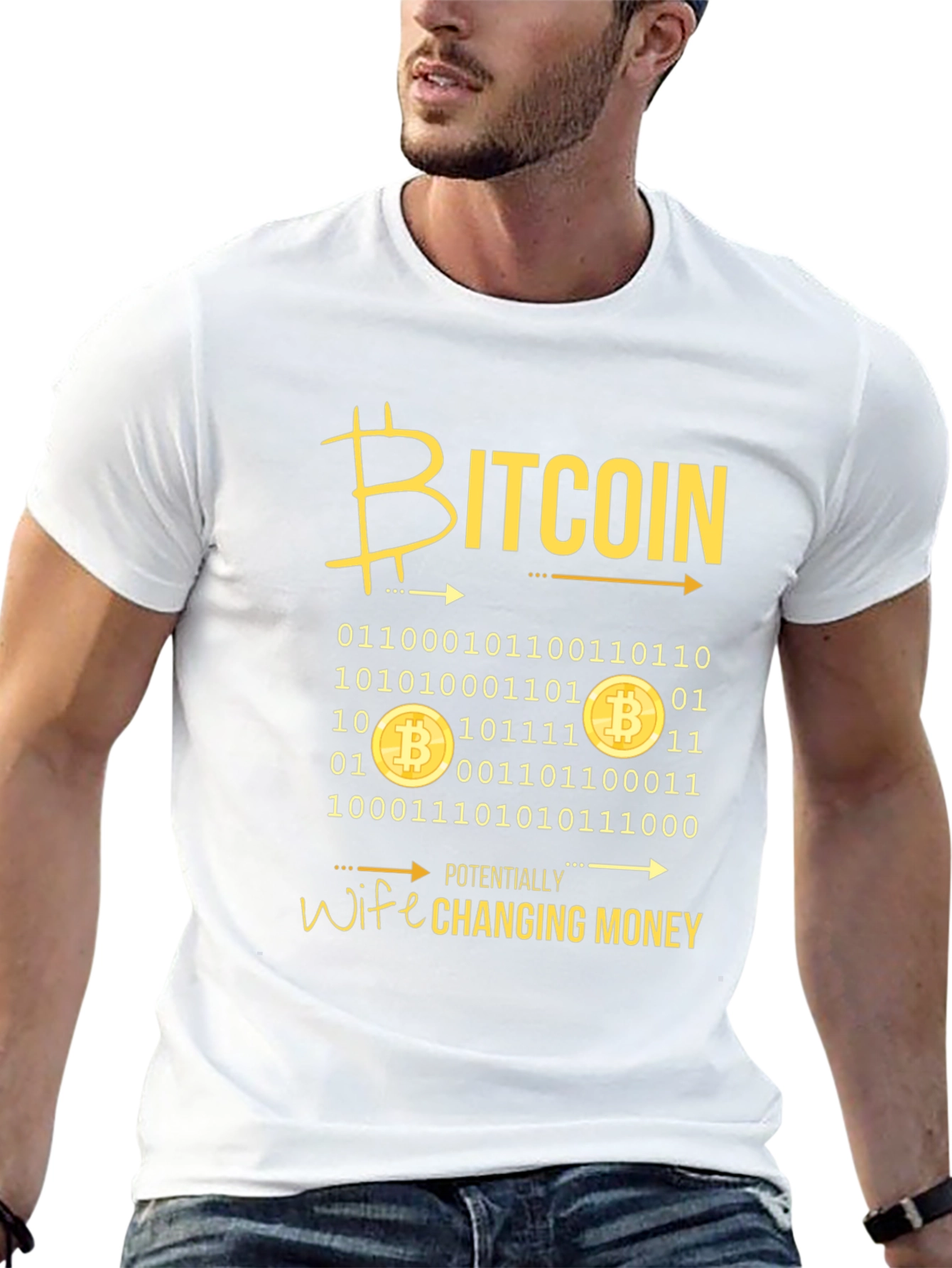 Bitcoin Wife Changing Money Graphic T-Shirt